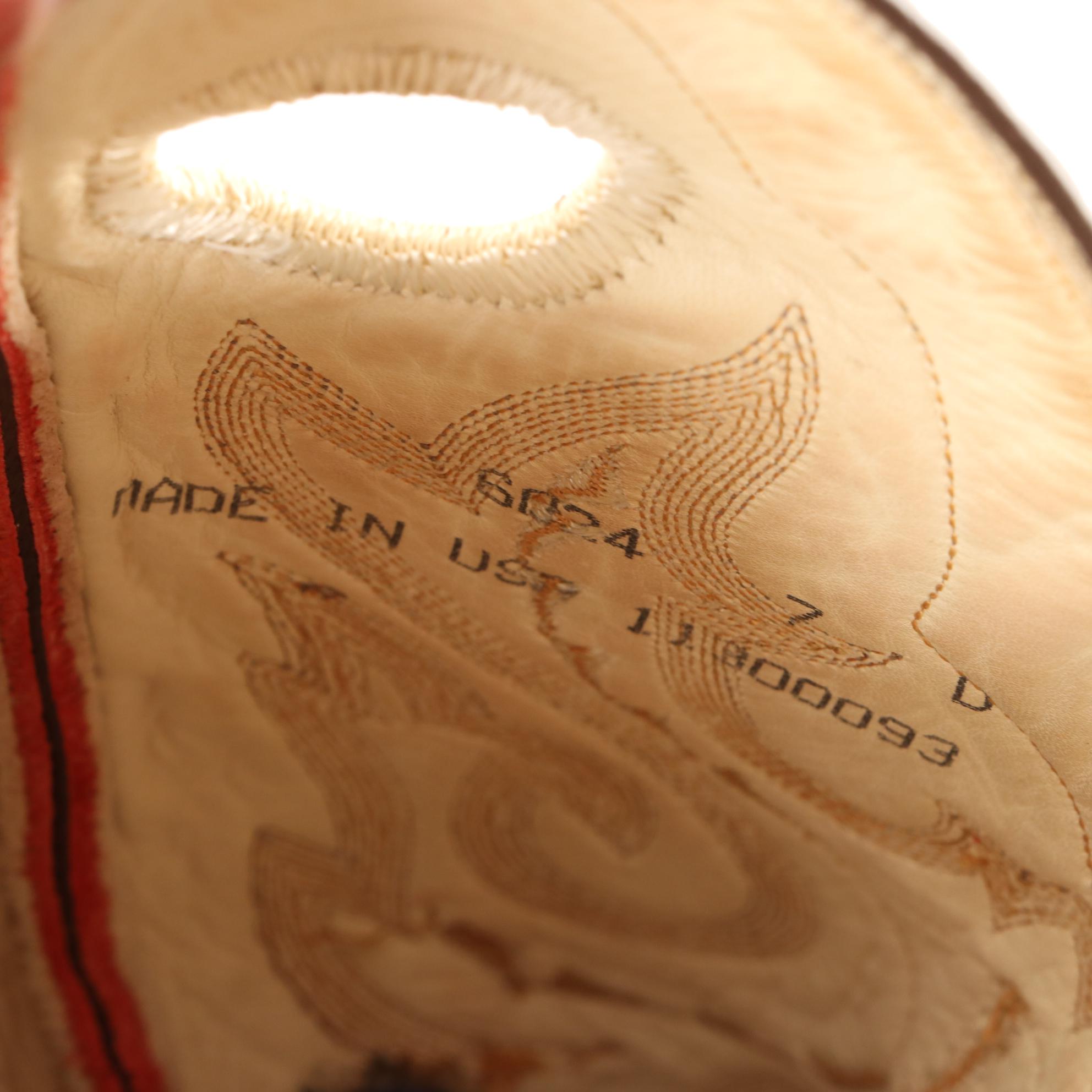 Men's Round Toe Western Boots in Stitched Leather with Vibram Soles