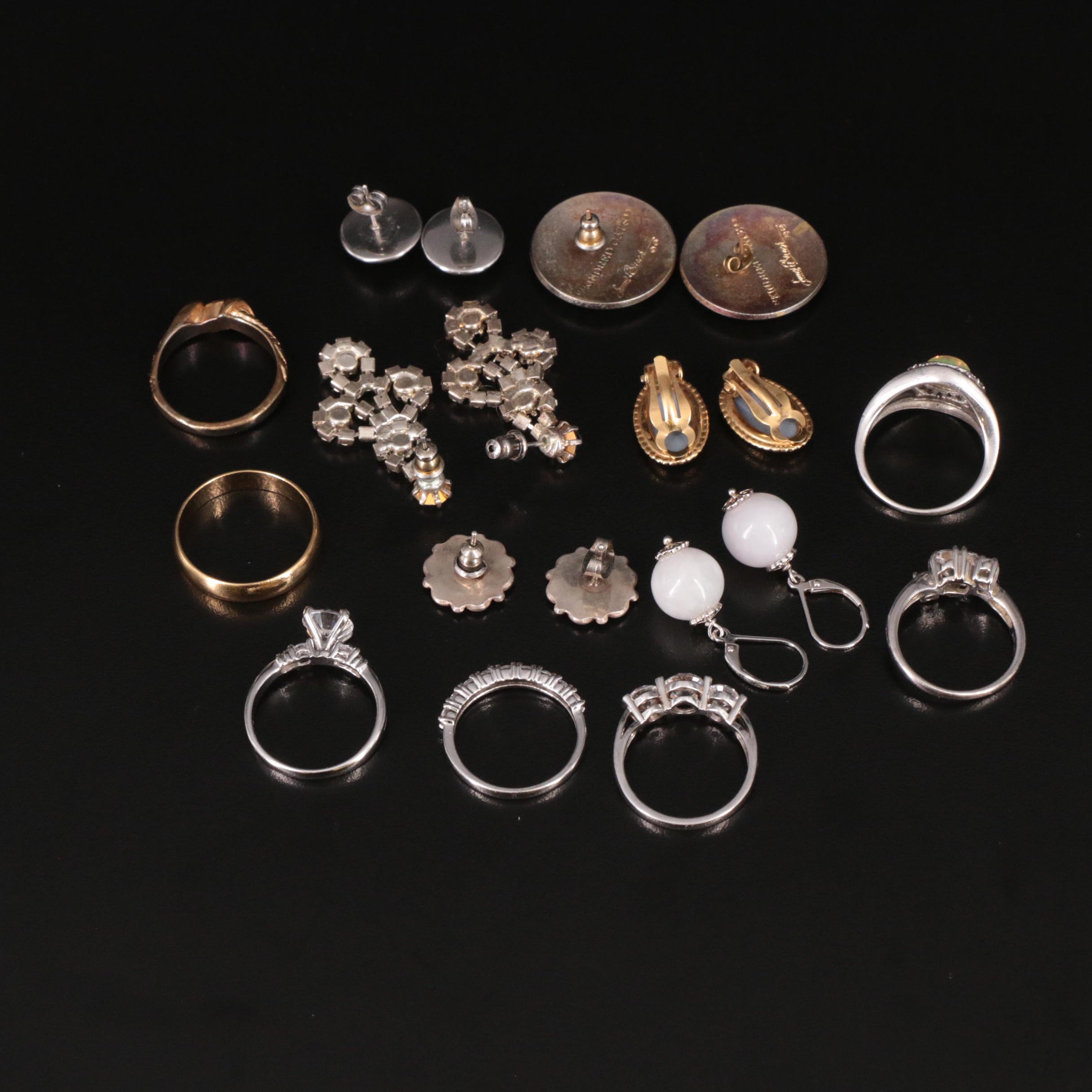 Earrings and Ring Selection Including Laurel Burch and Sterling