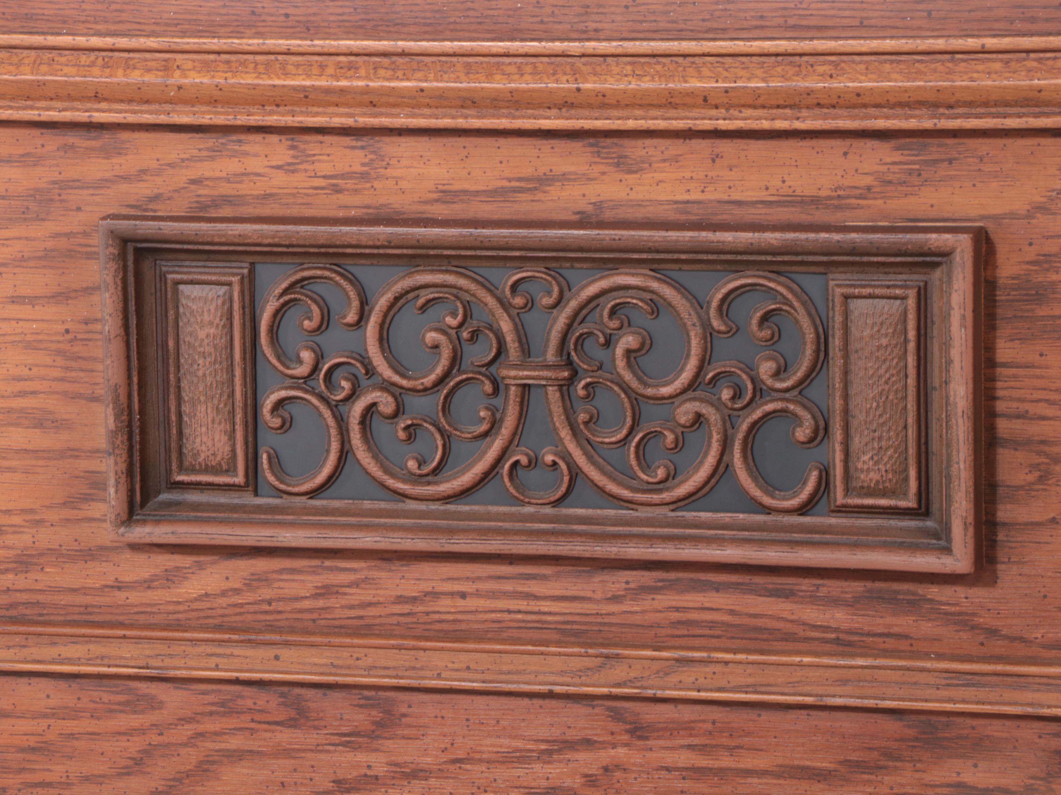 Bassett "Armada" Oak and Molded Plastic Twin Size Bed Frame