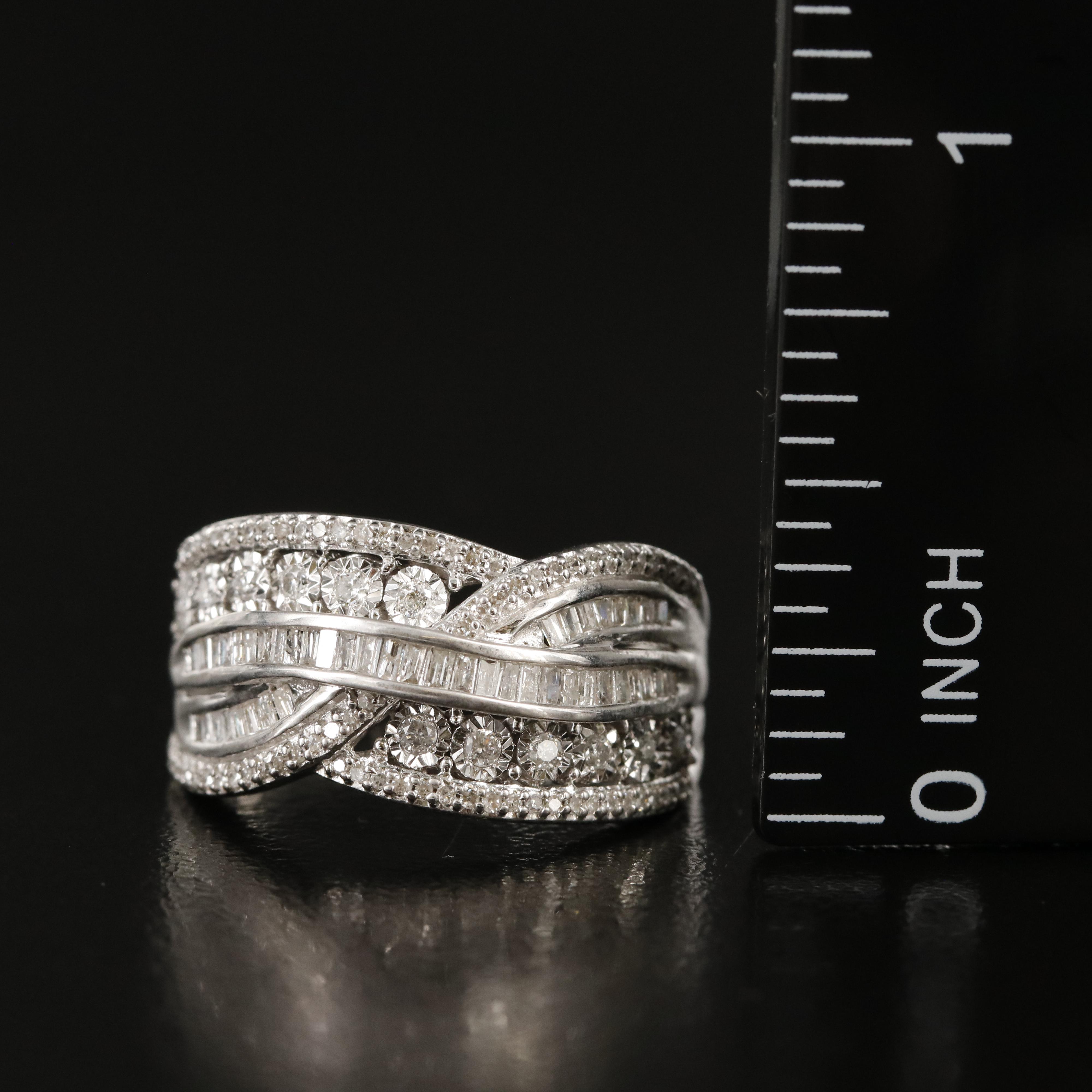 Sterling Diamond Crossover Band