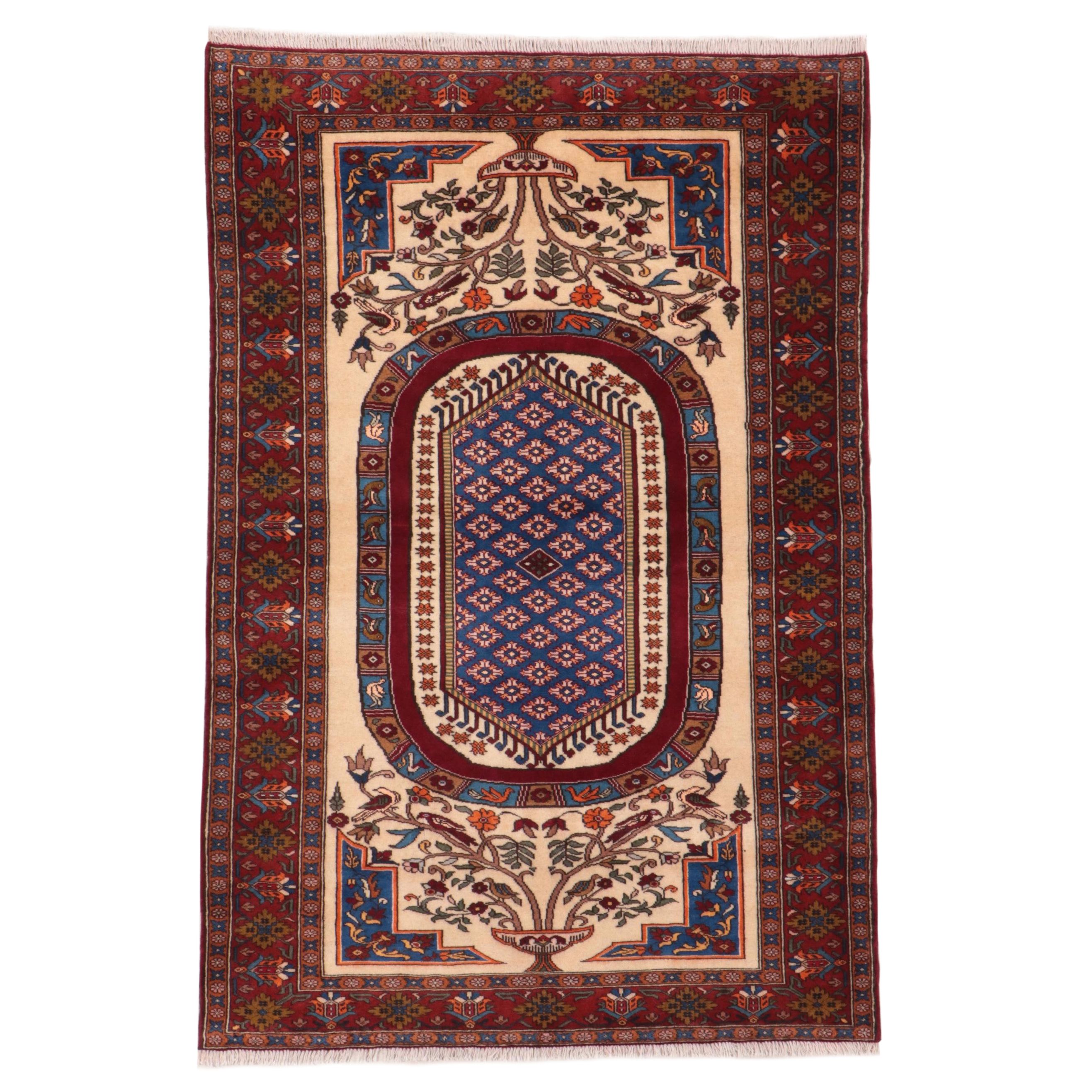 4'1 x 6'5 Hand-Knotted Pakistani Lahore Area Rug