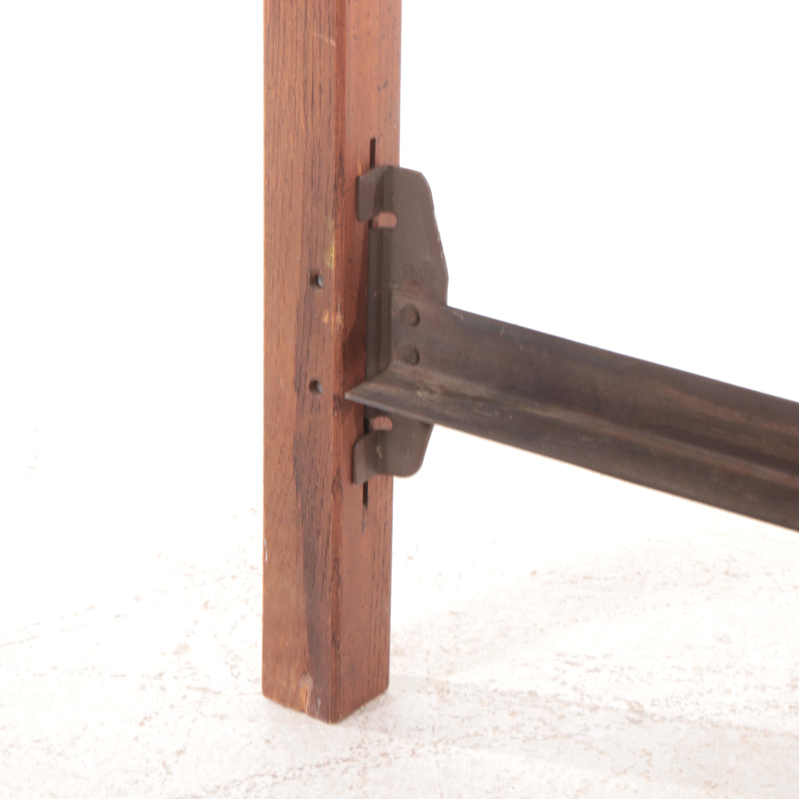 Bassett "Armada" Oak and Molded Plastic Twin Size Bed Frame