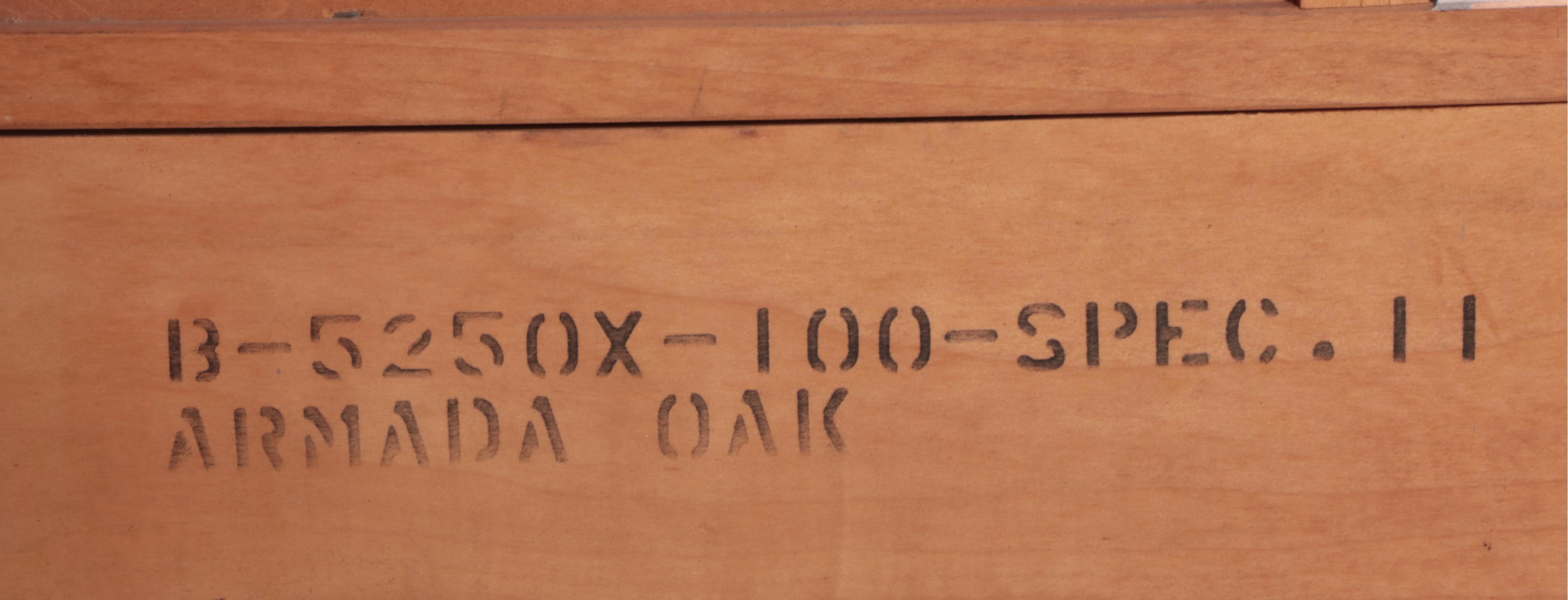 Bassett "Armada" Oak and Molded Plastic Twin Size Bed Frame