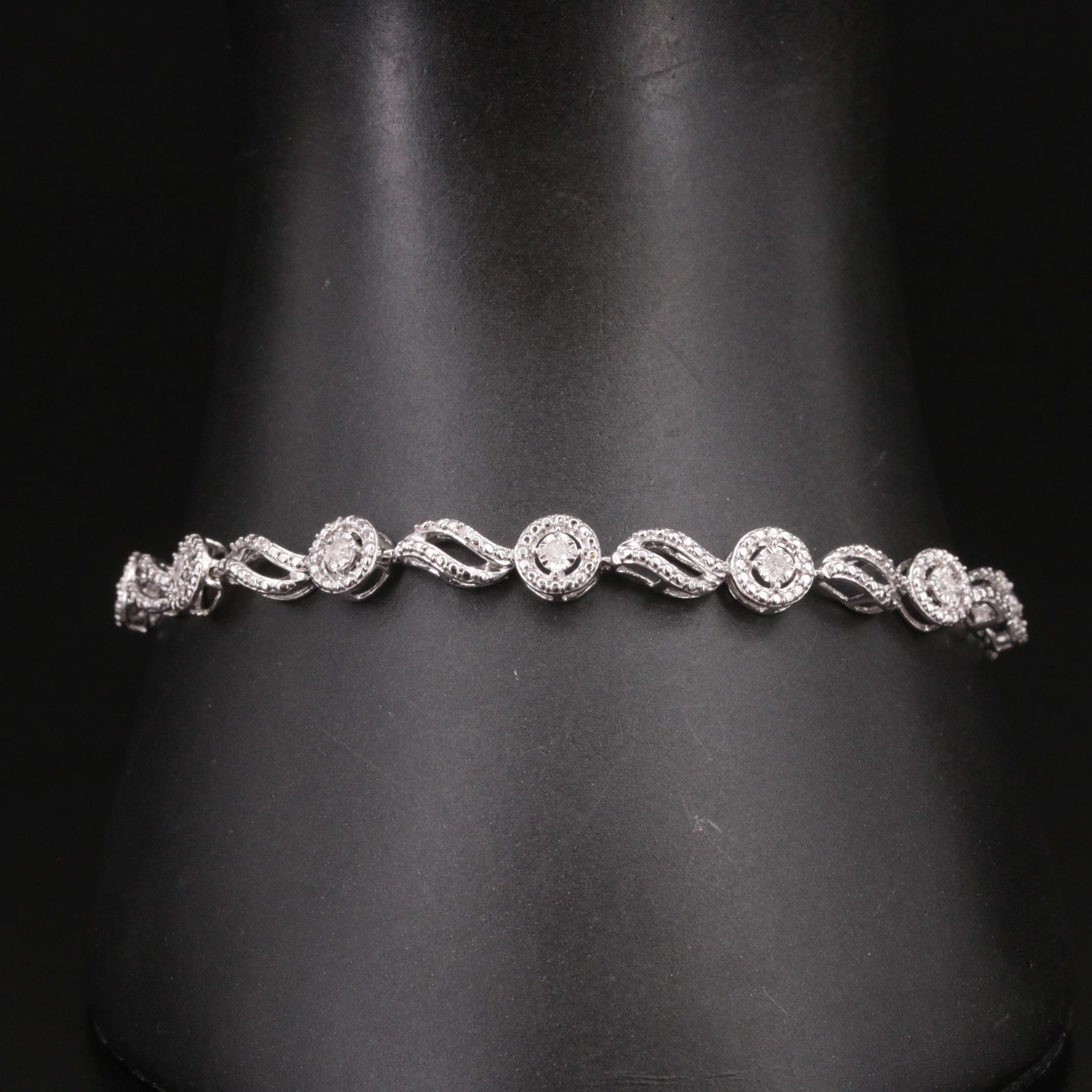 Sterling Diamond Bracelet
