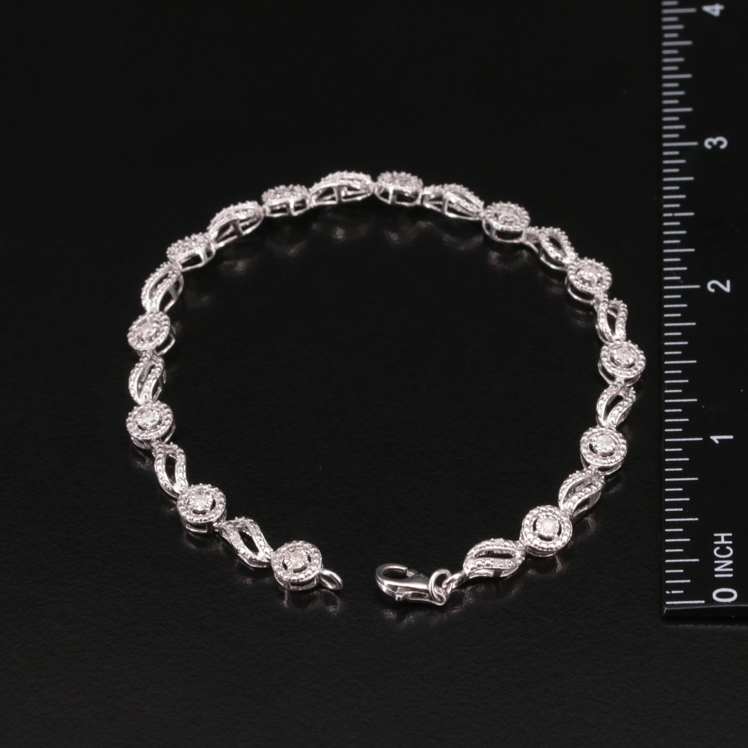 Sterling Diamond Bracelet