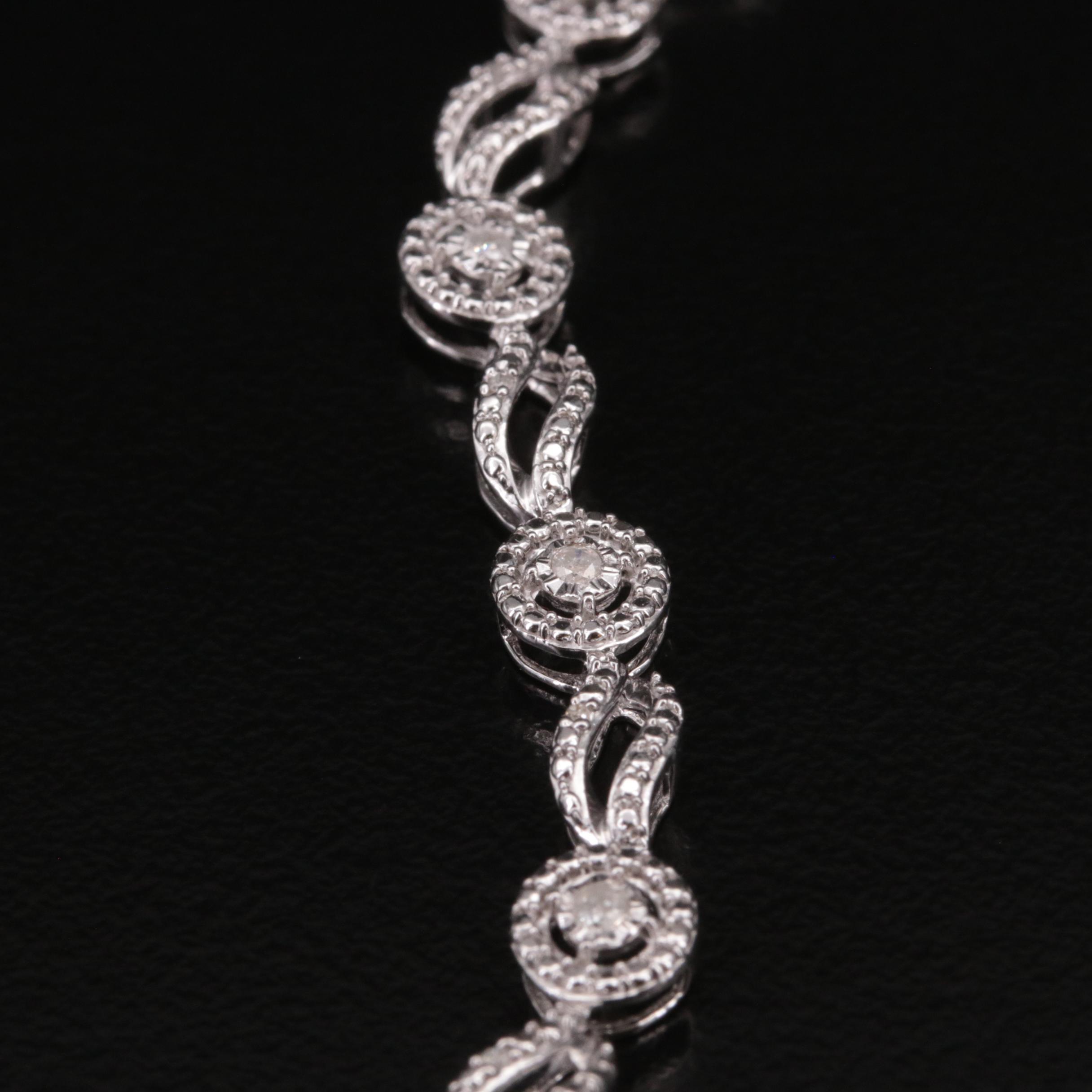 Sterling Diamond Bracelet