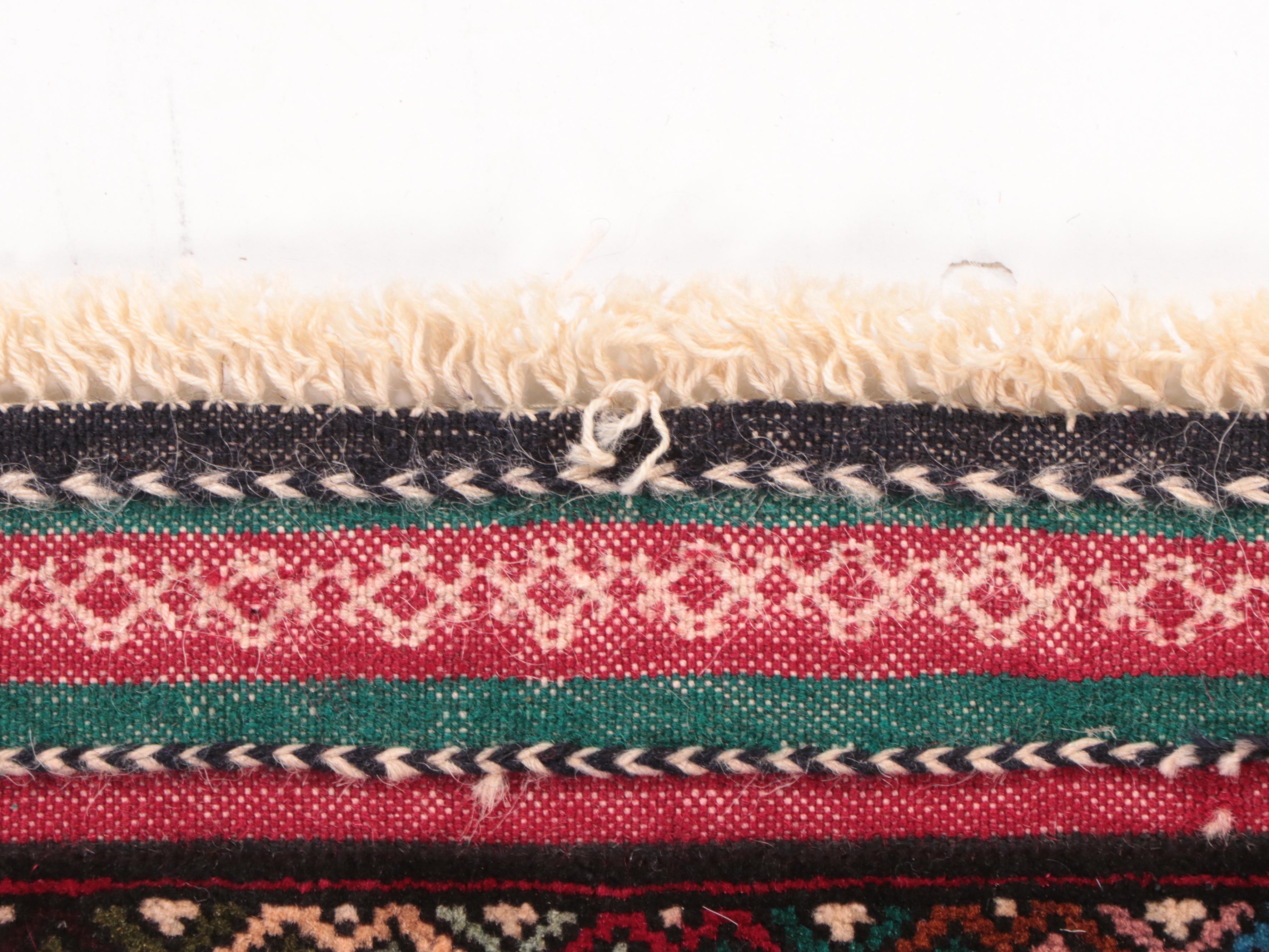 2'10 x 5'4 Hand-Knotted Signed Afghan Pictorial Accent Rug