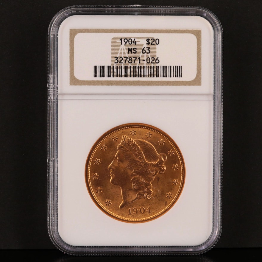 NGC Graded MS63 1904 Liberty Head $20 Gold Coin