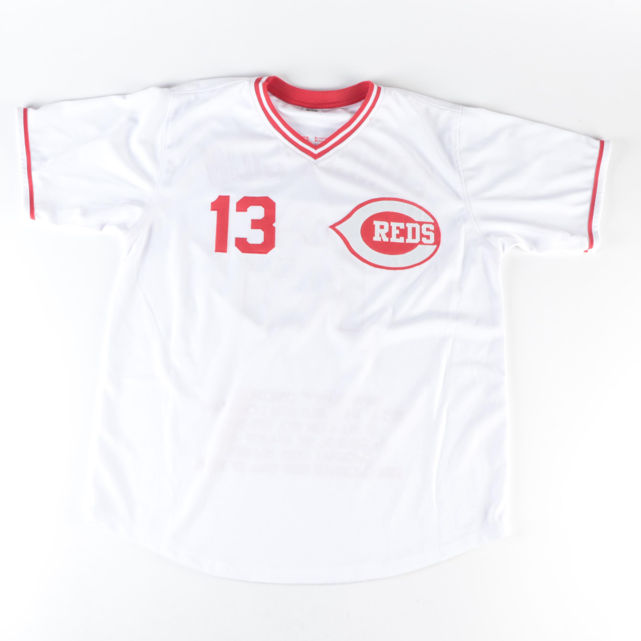 Cincinnati Reds Dave Concepcion Signed Career Stats Baseball Jersey