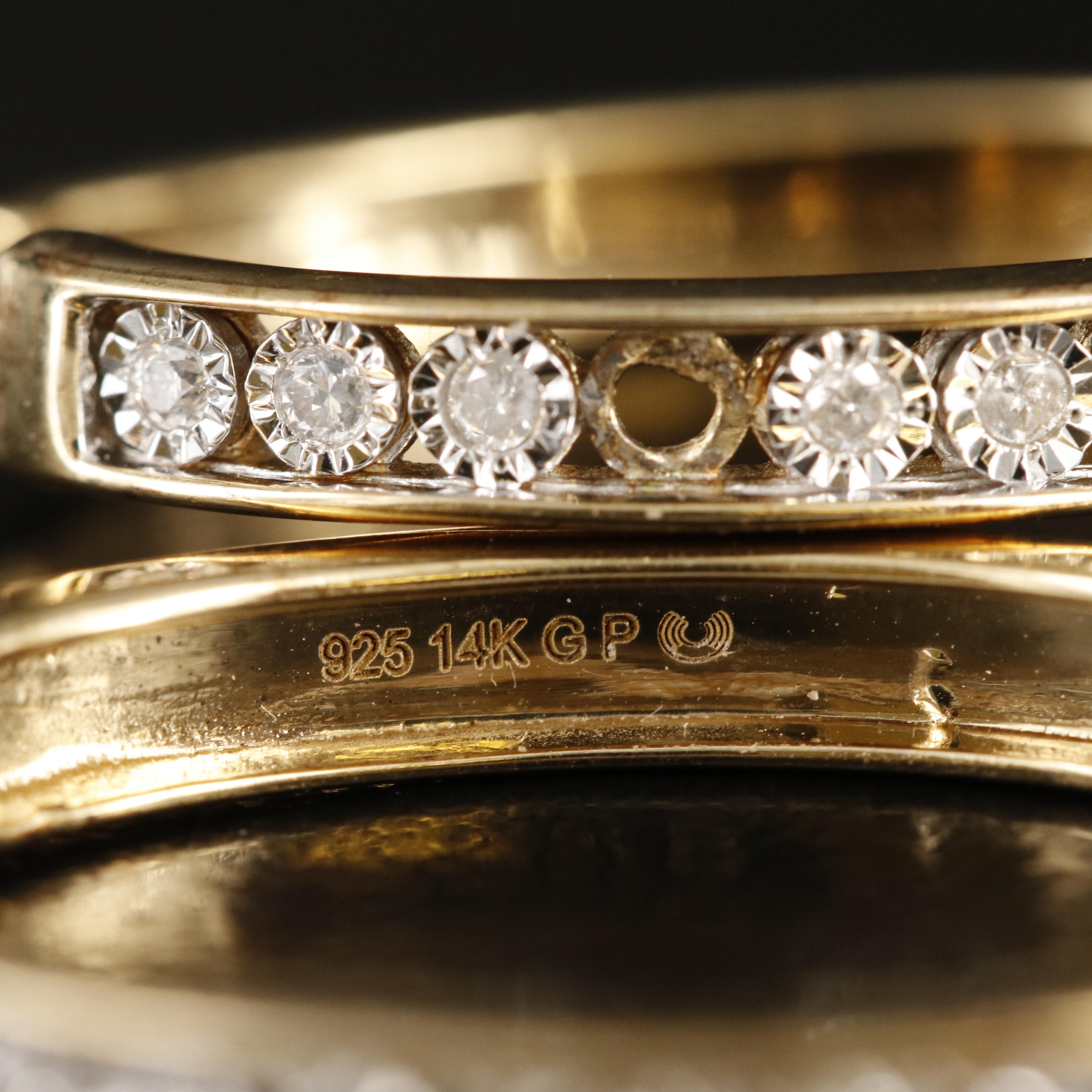 Sterling Diamond Hoop Earrings