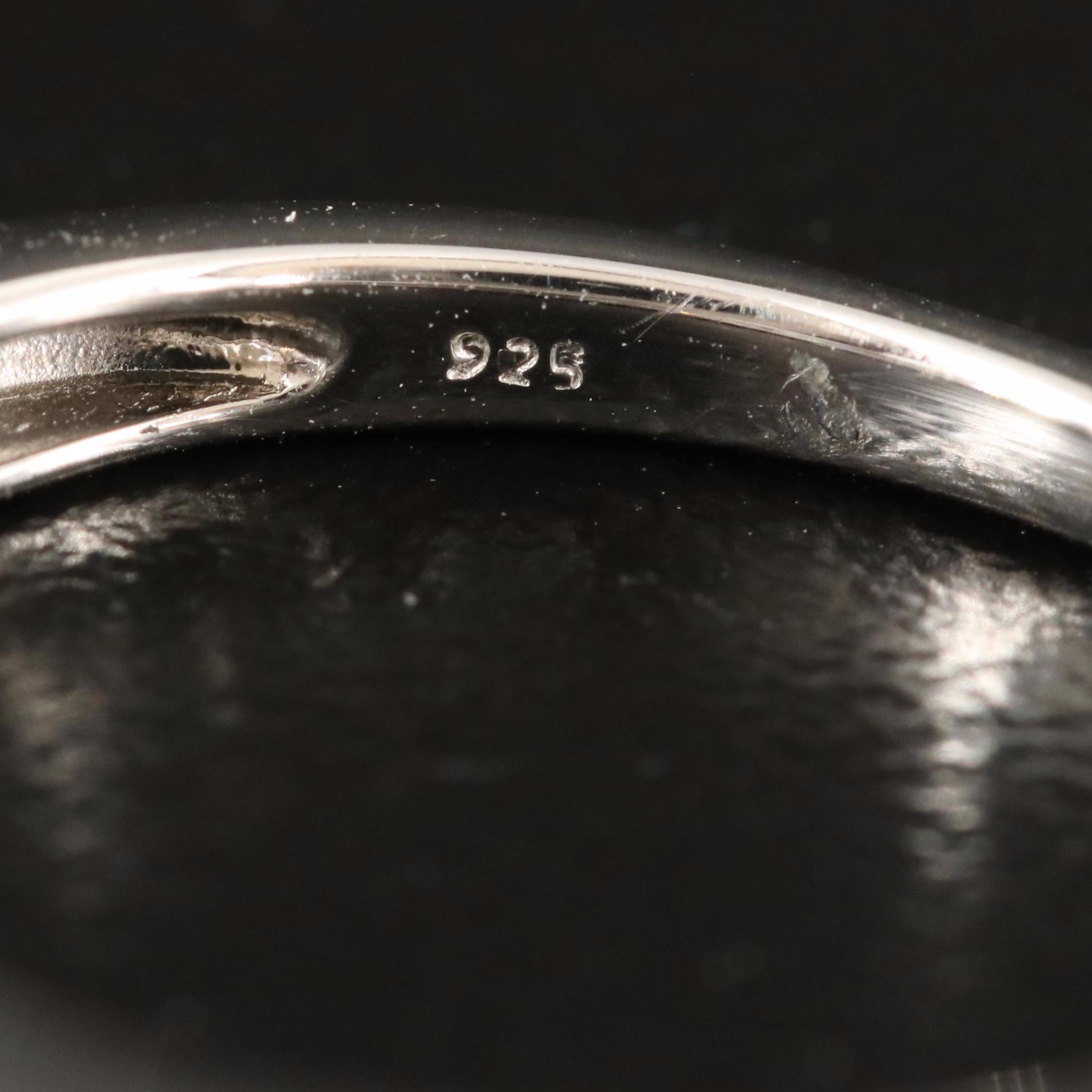 Sterling Diamond Bar Ring