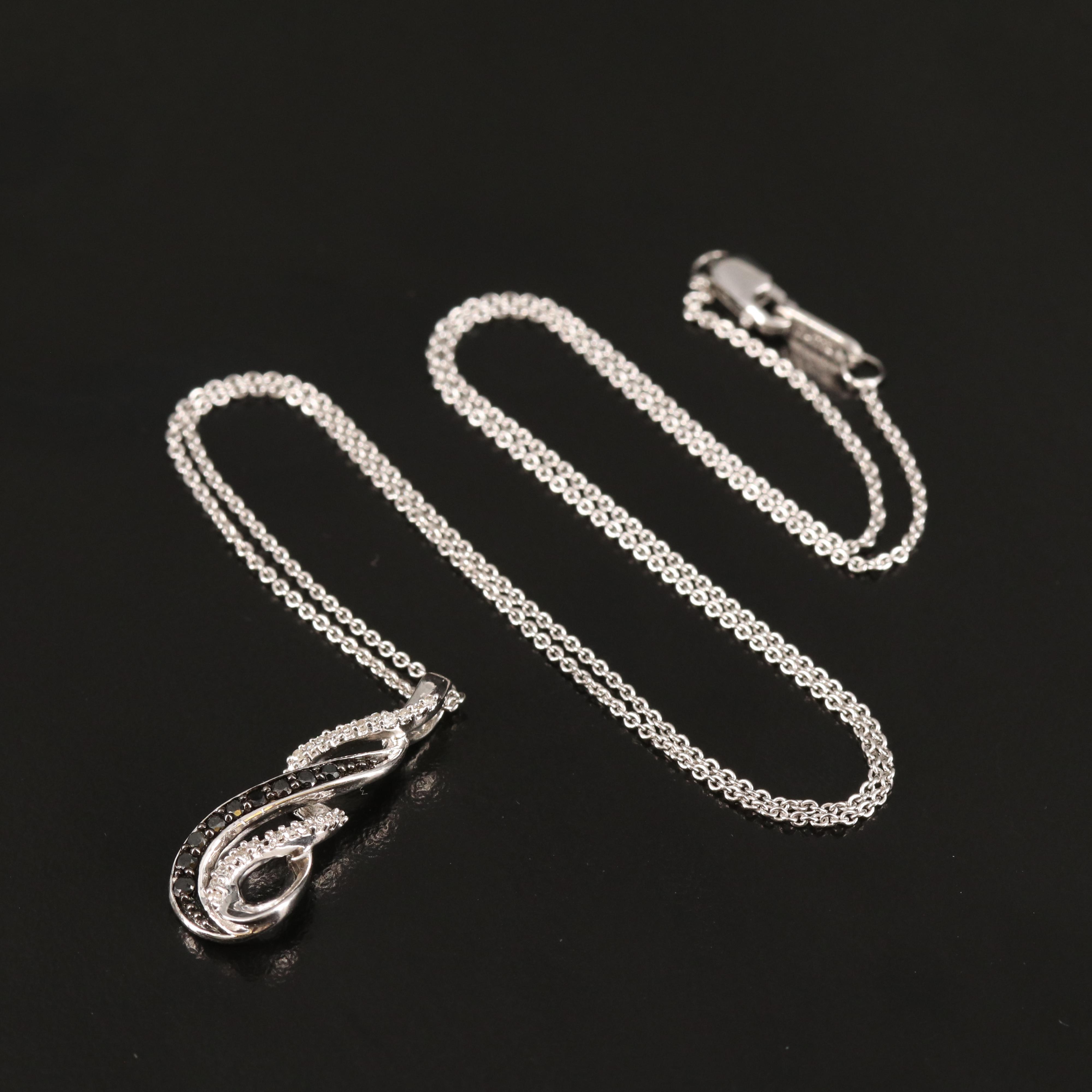 Diamond Pendant Necklace in Sterling