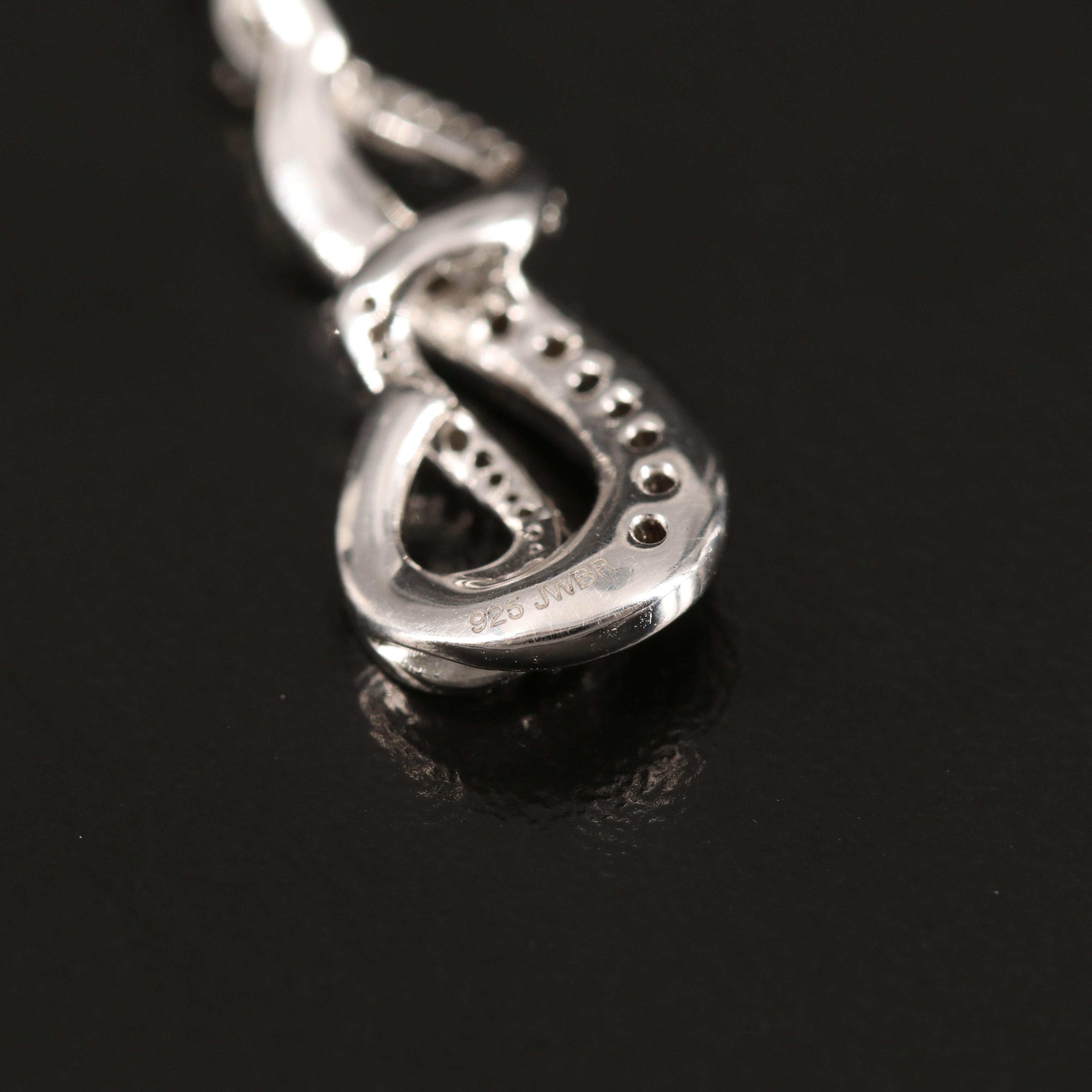 Diamond Pendant Necklace in Sterling