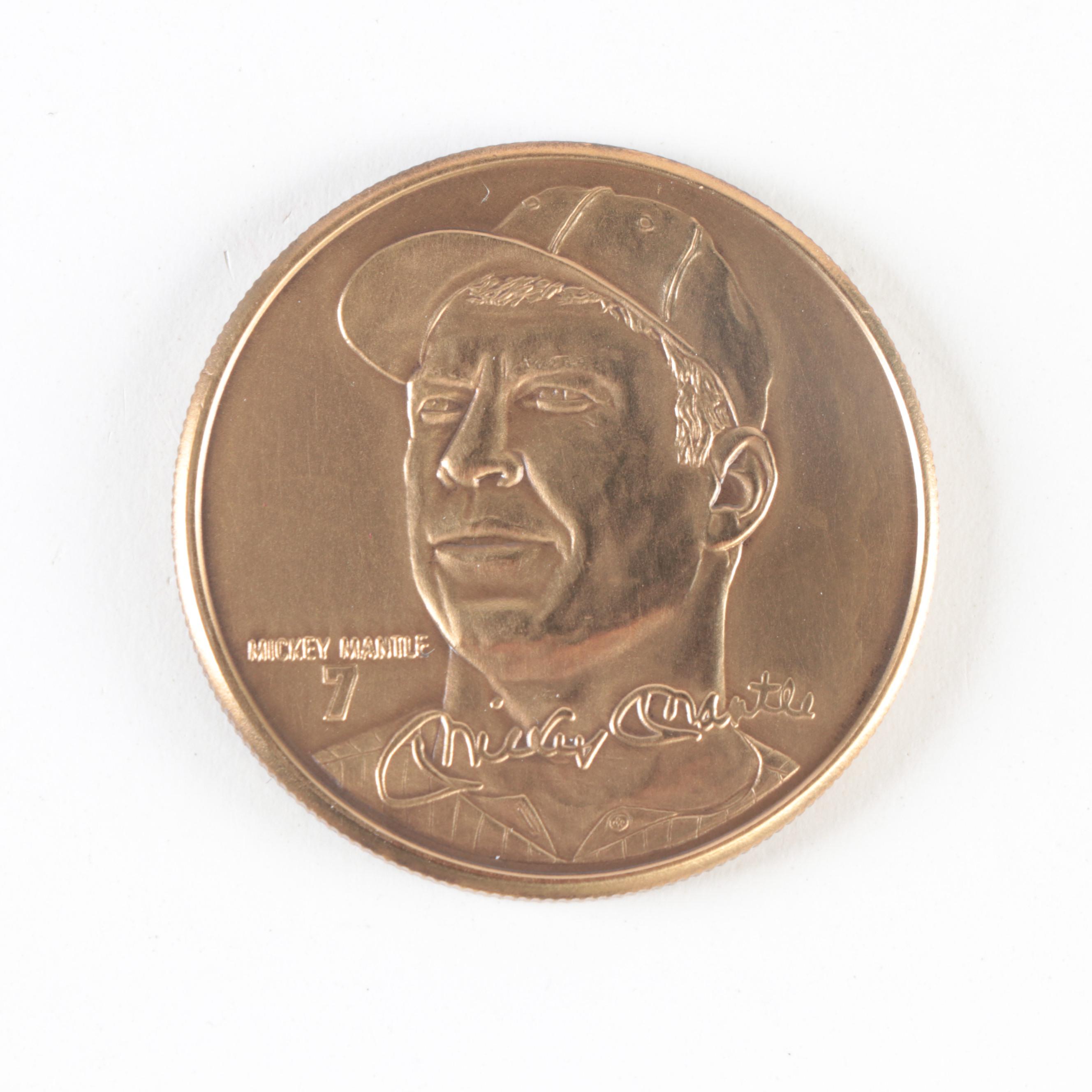 The Highland Mint "Limited Edition" New York Yankees Mickey Mantle Coin
