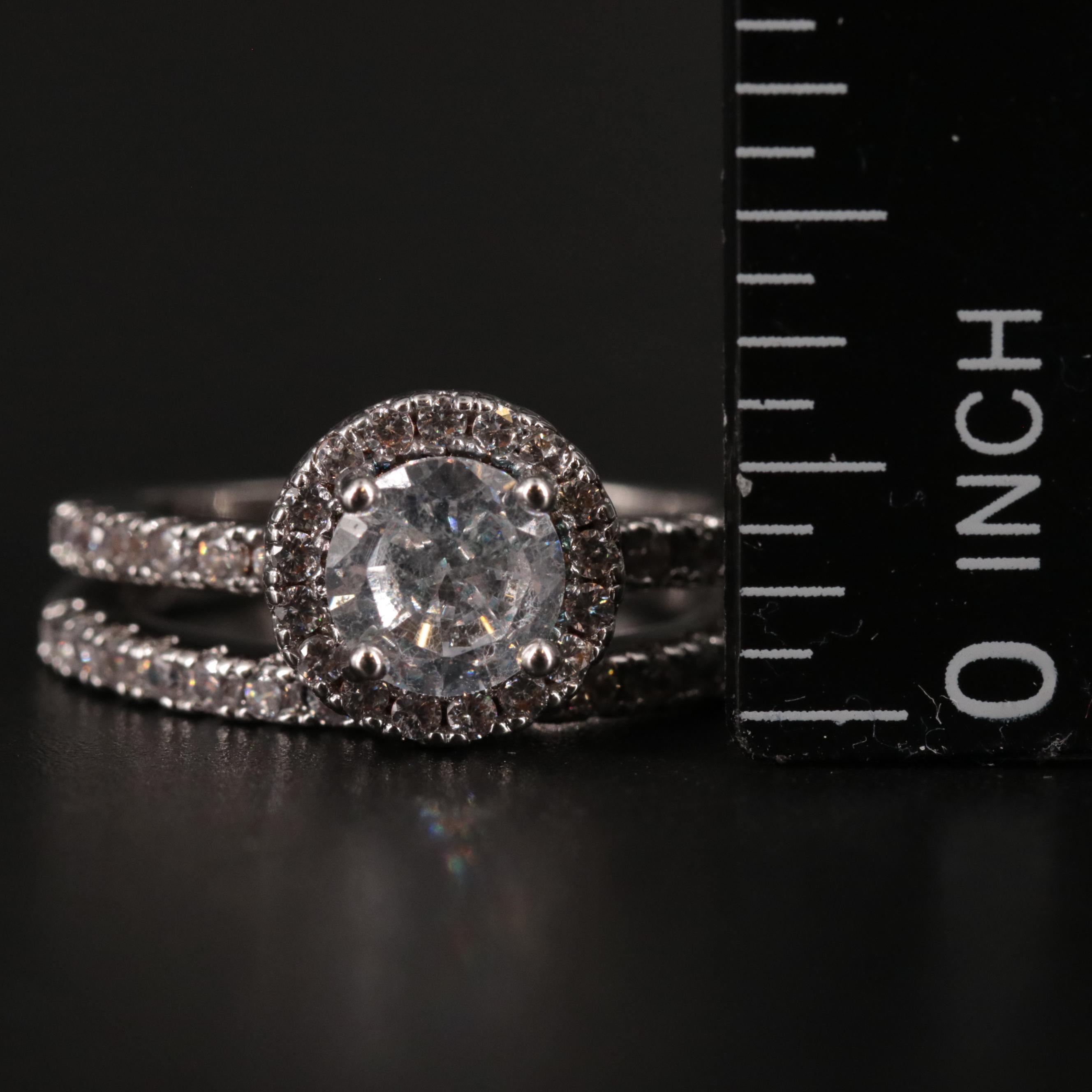 Cubic Zirconia Ring and Enhancer Band