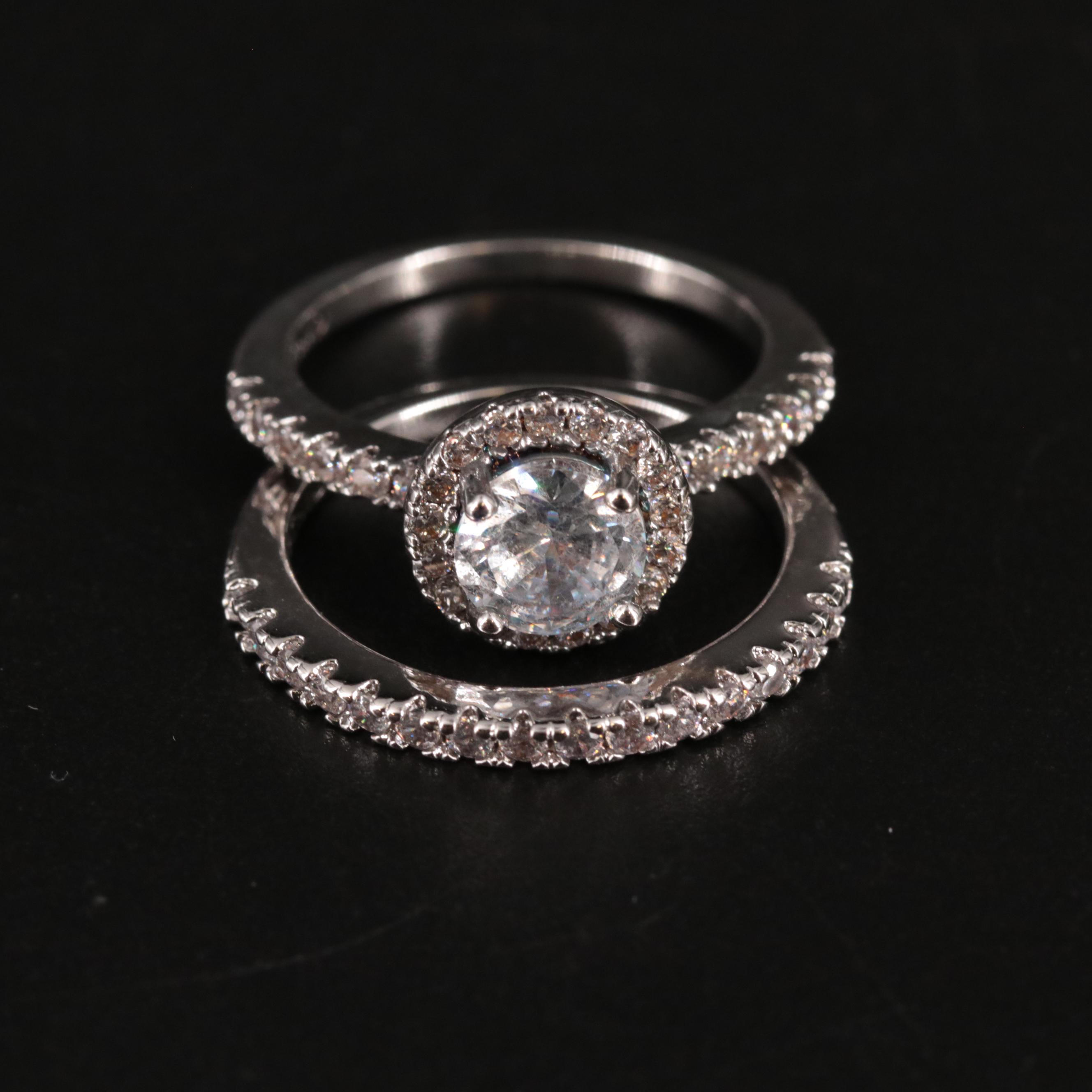 Cubic Zirconia Ring and Enhancer Band