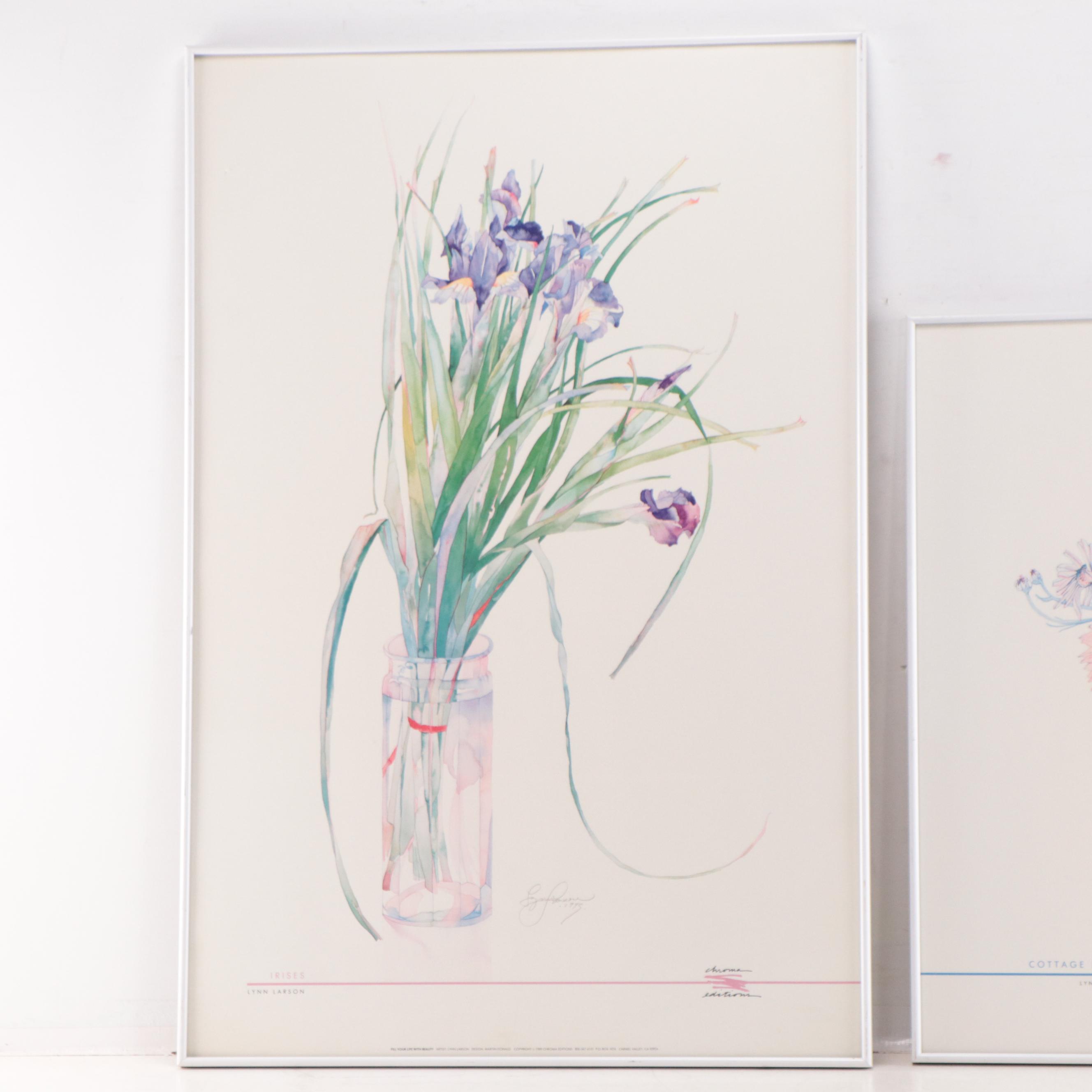 Lynn Larson Floral Offset Lithographs, 1993