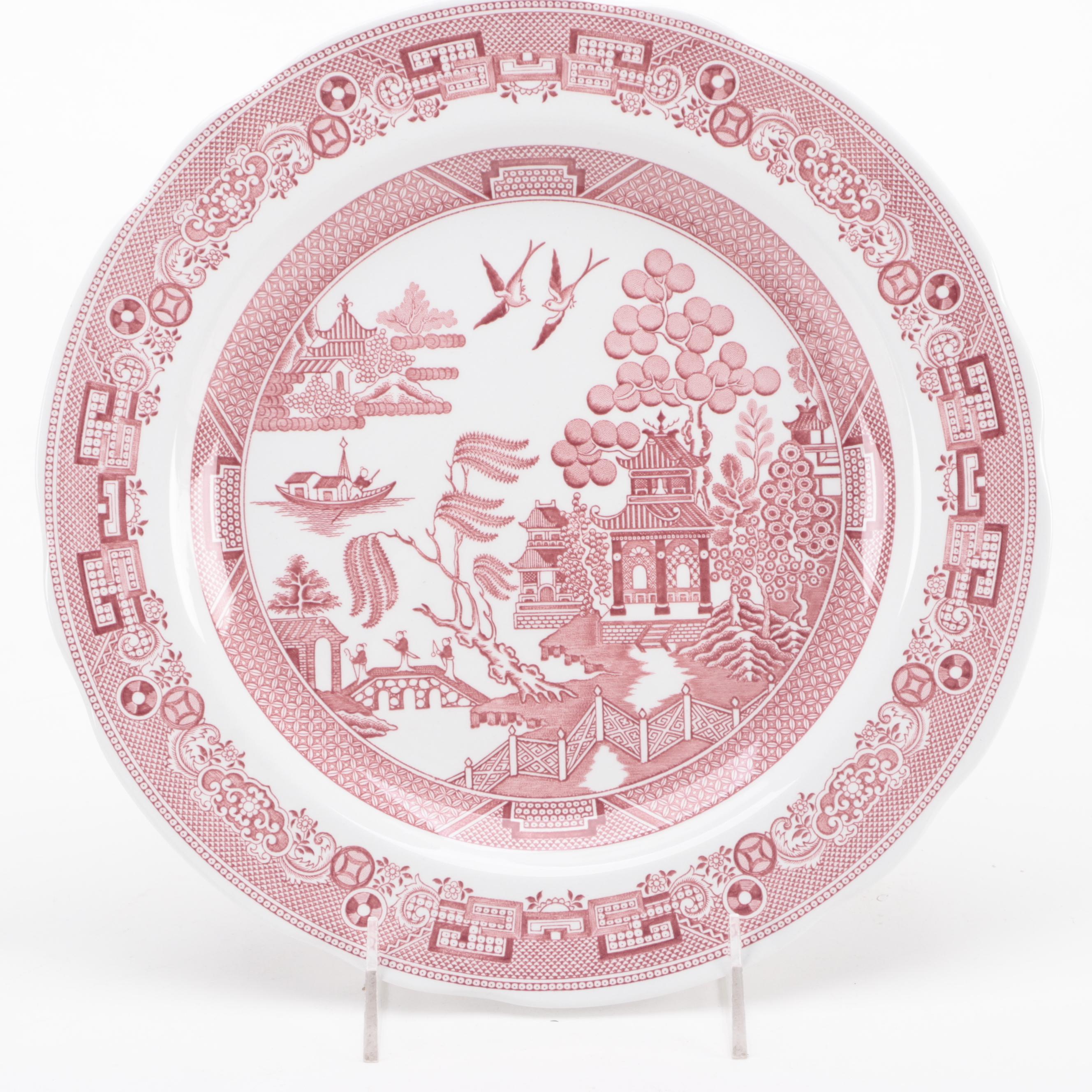 Spode "Sutherland" Caramanian Printed Ceramic Collector Plates, Late 20th C.