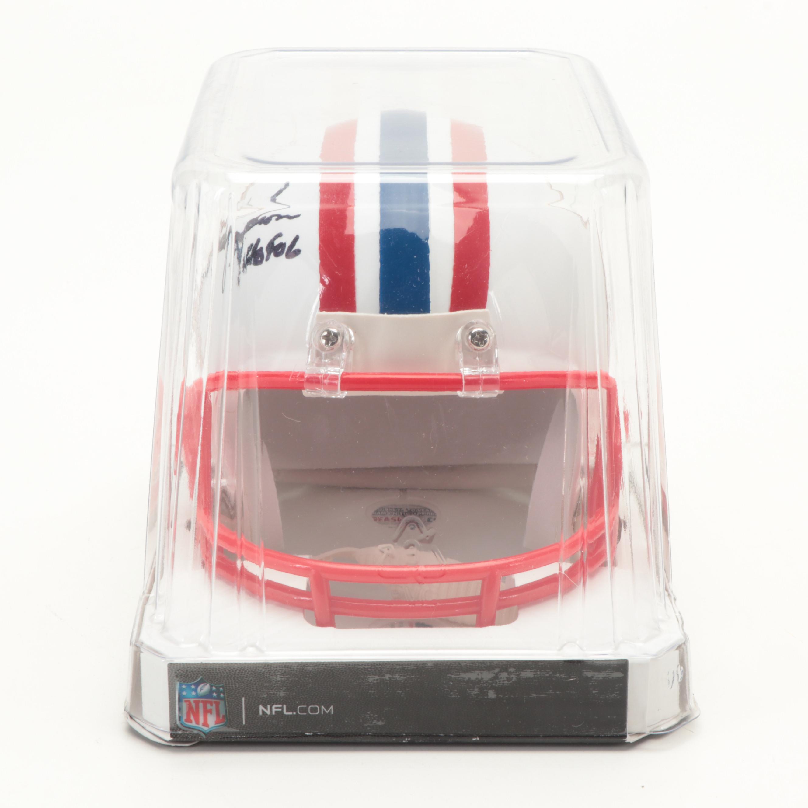 Houston Oilers Warren Moon Signed Riddell Mini Football Helmet