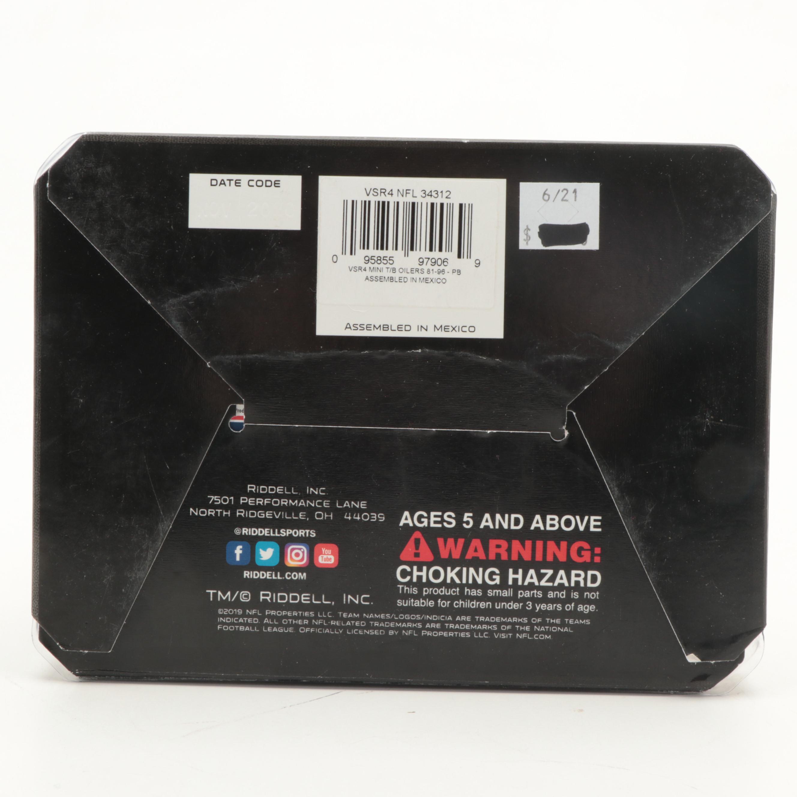 Houston Oilers Warren Moon Signed Riddell Mini Football Helmet