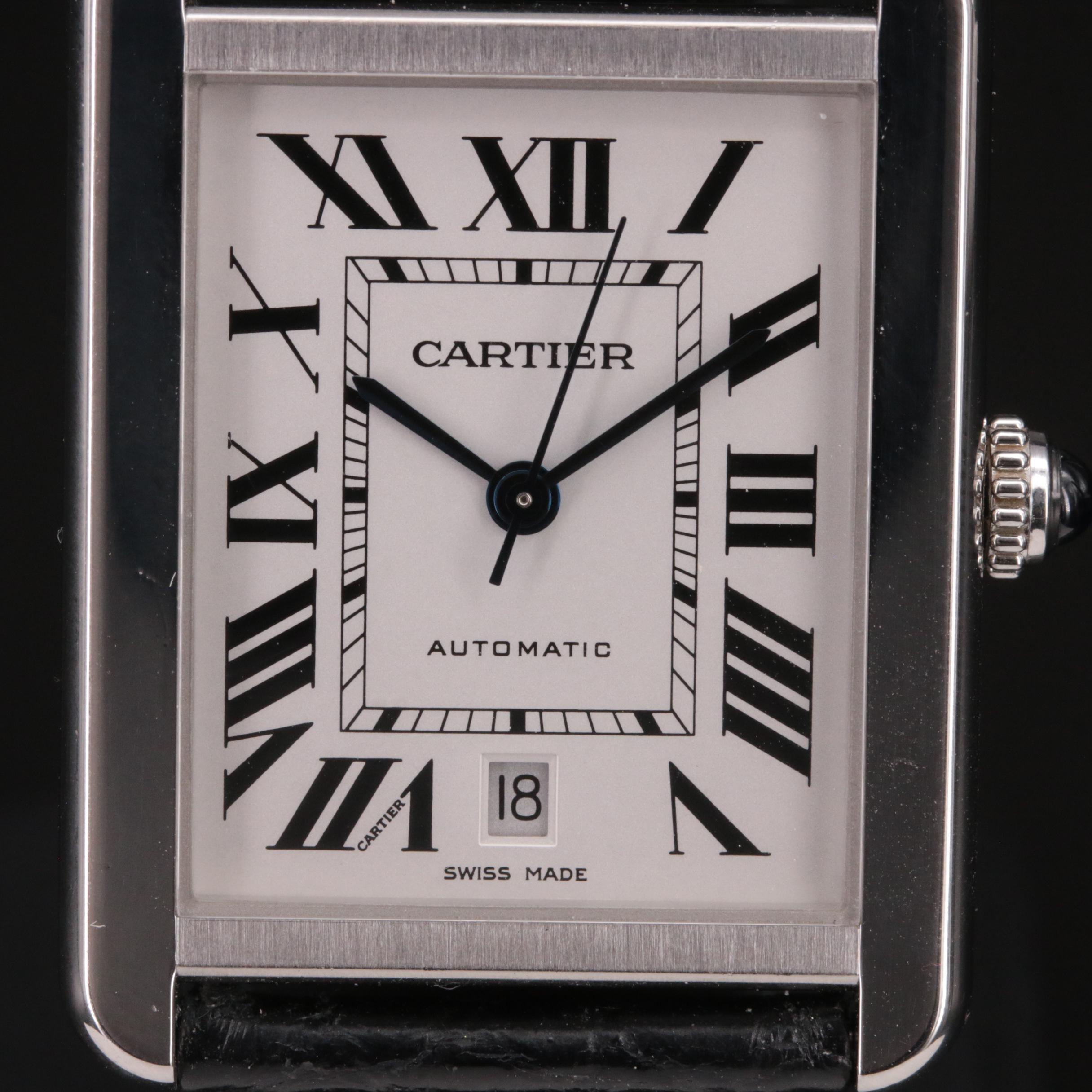 Cartier Tank Solo Automatic Stainless Steel Watch