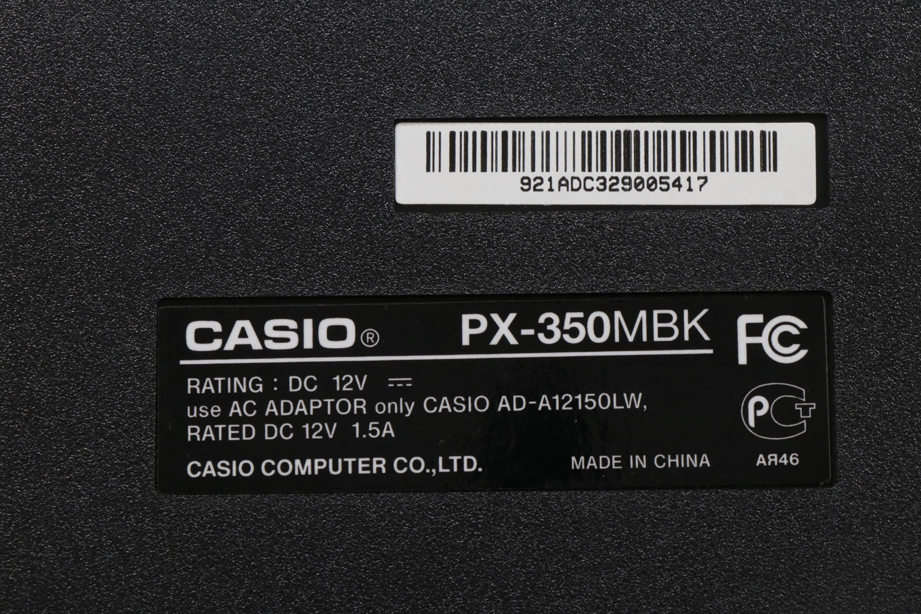 Casio Privia PX-350M Electric Keyboard with Quiklok Stand