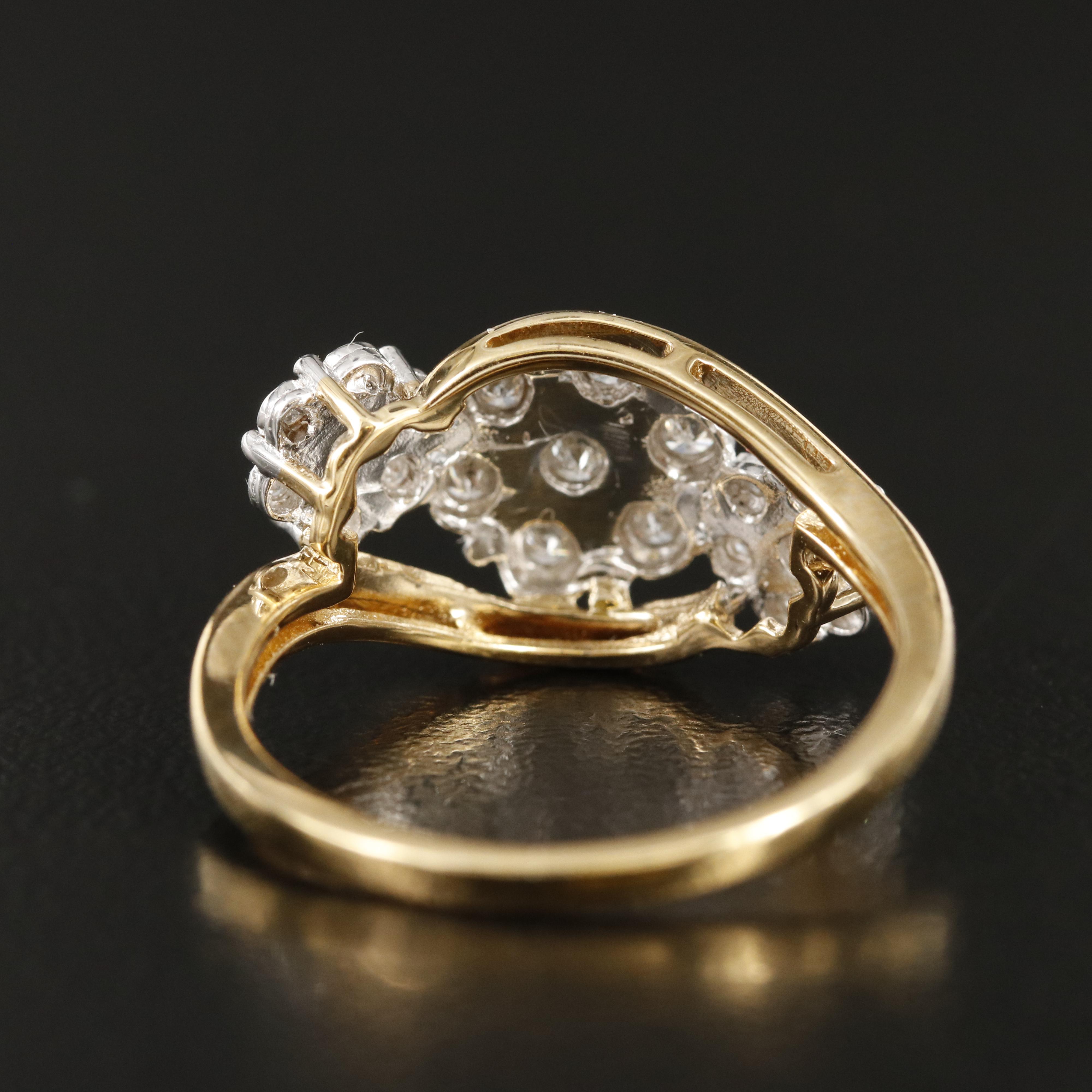 Sterling Diamond Cluster Ring