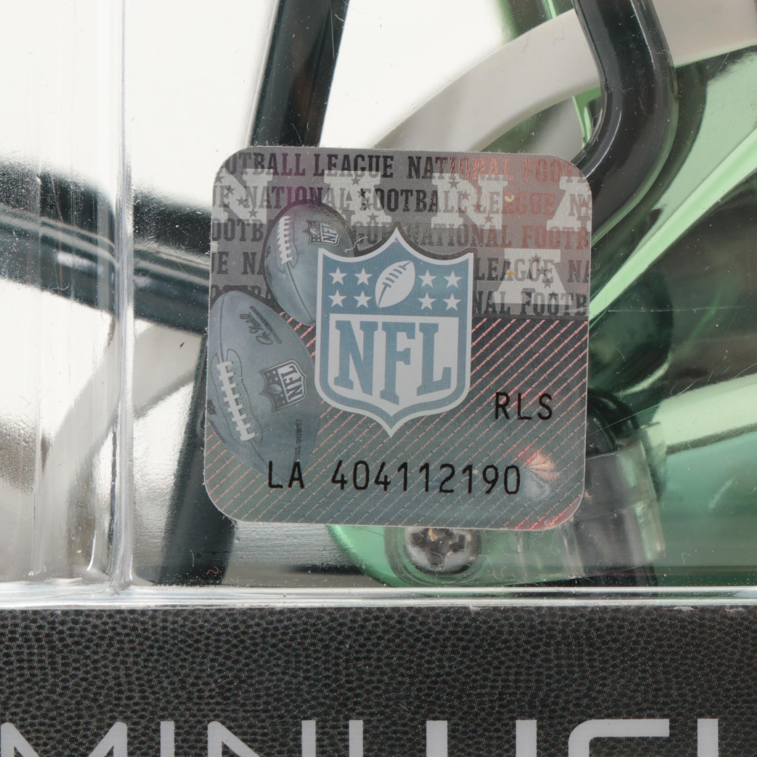 New York Jets Curtis Martin Chrome Alternate Signed Riddell Mini Football Helmet