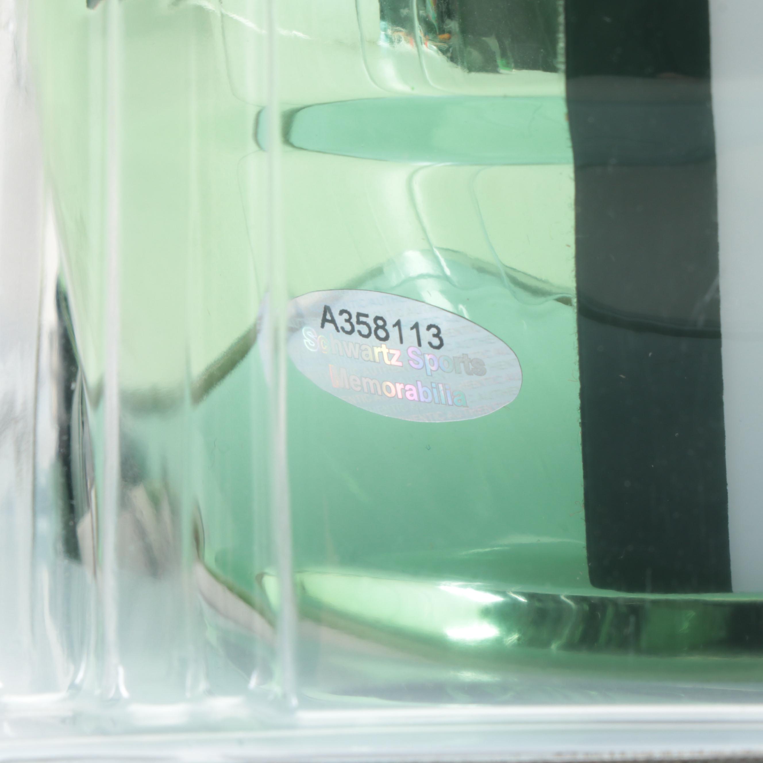 New York Jets Curtis Martin Chrome Alternate Signed Riddell Mini Football Helmet