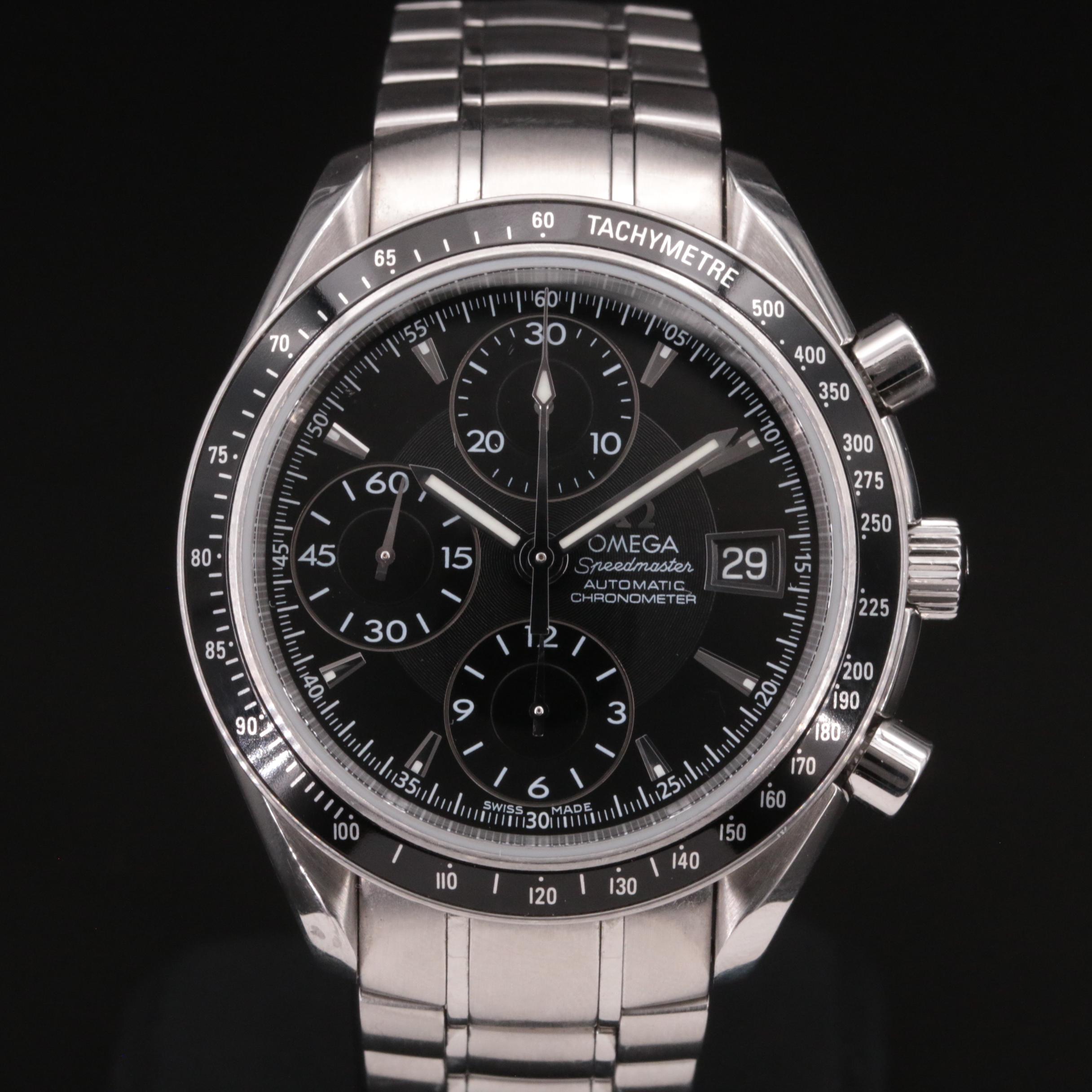 2000 Omega Speedmaster Date Stainless Steel Watch