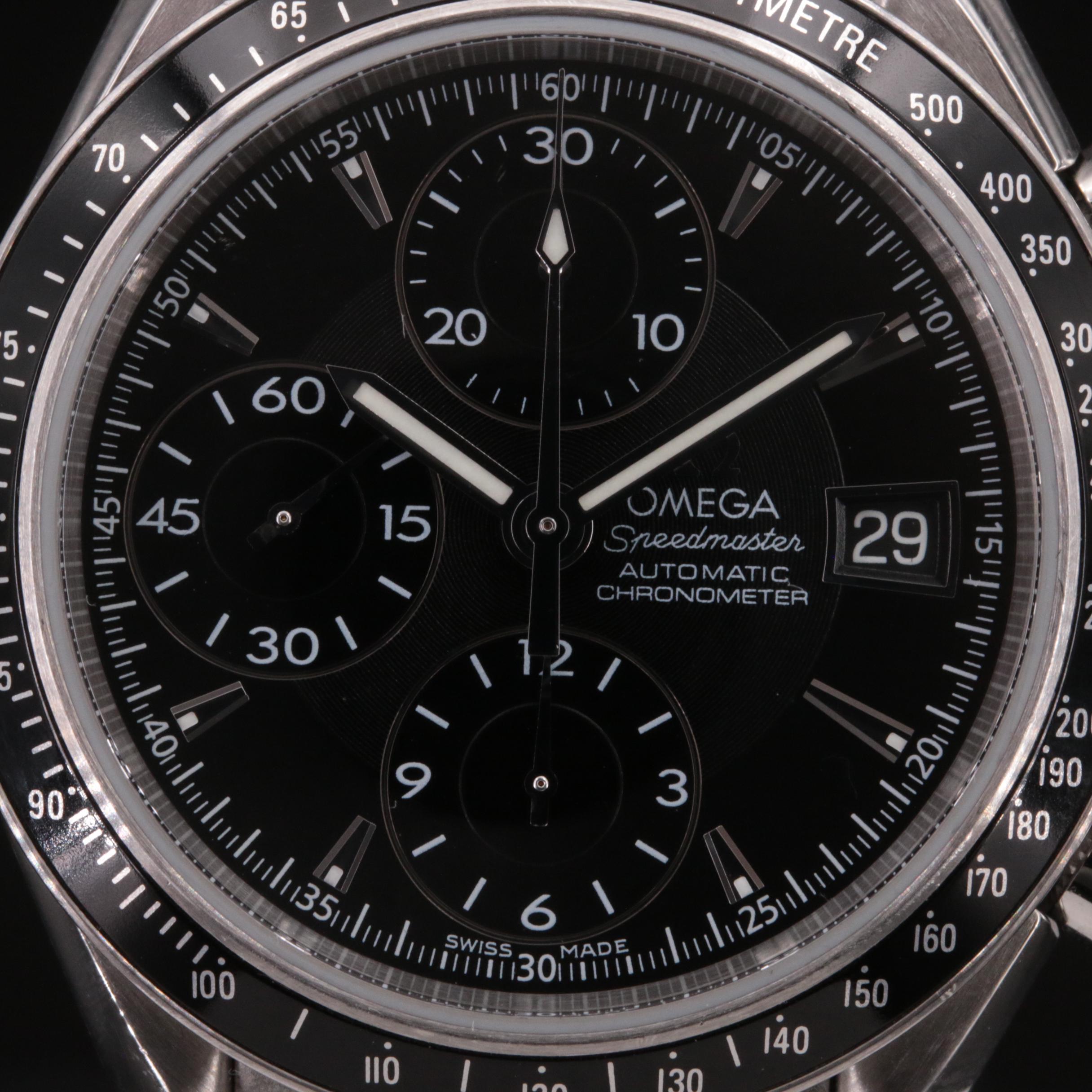 2000 Omega Speedmaster Date Stainless Steel Watch