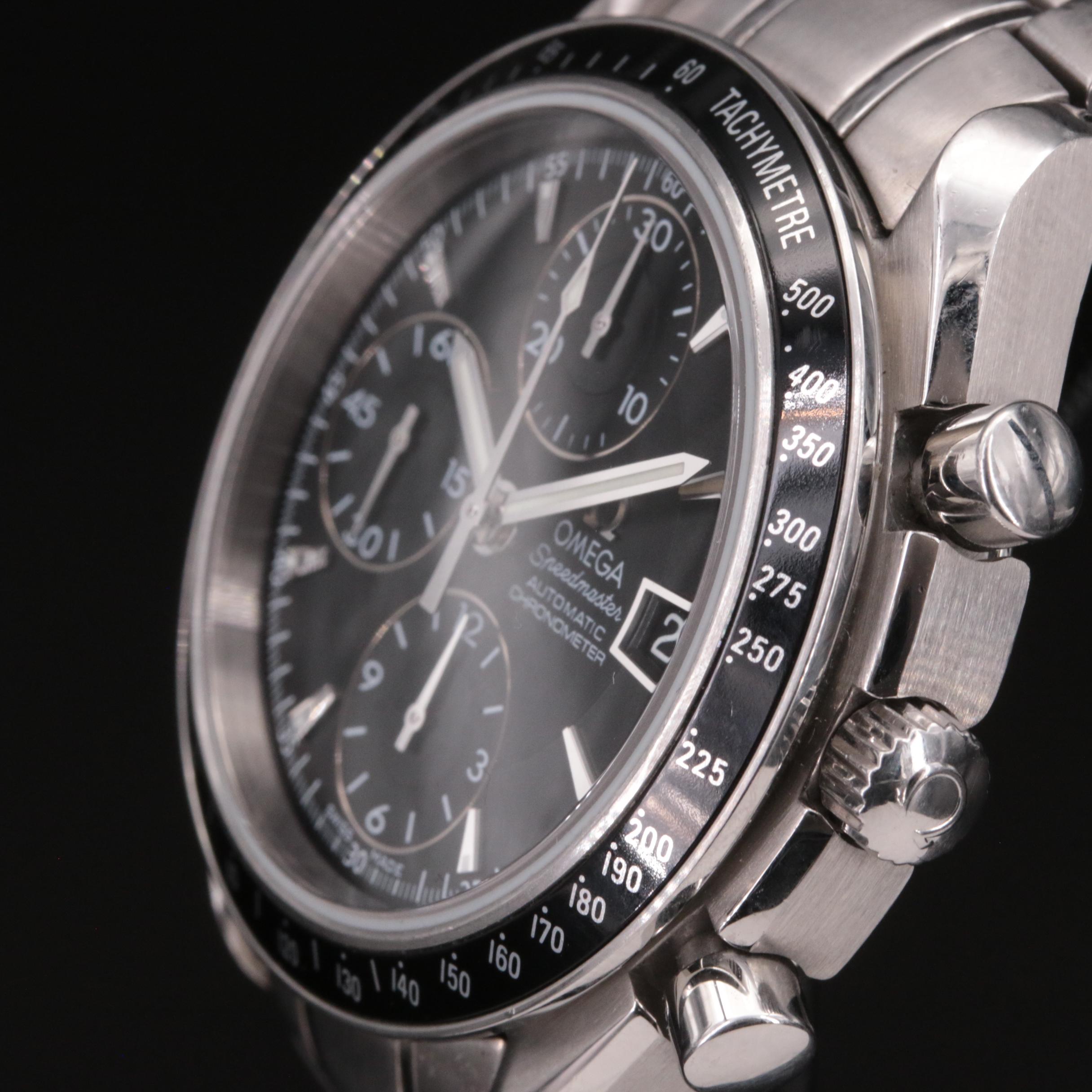 2000 Omega Speedmaster Date Stainless Steel Watch