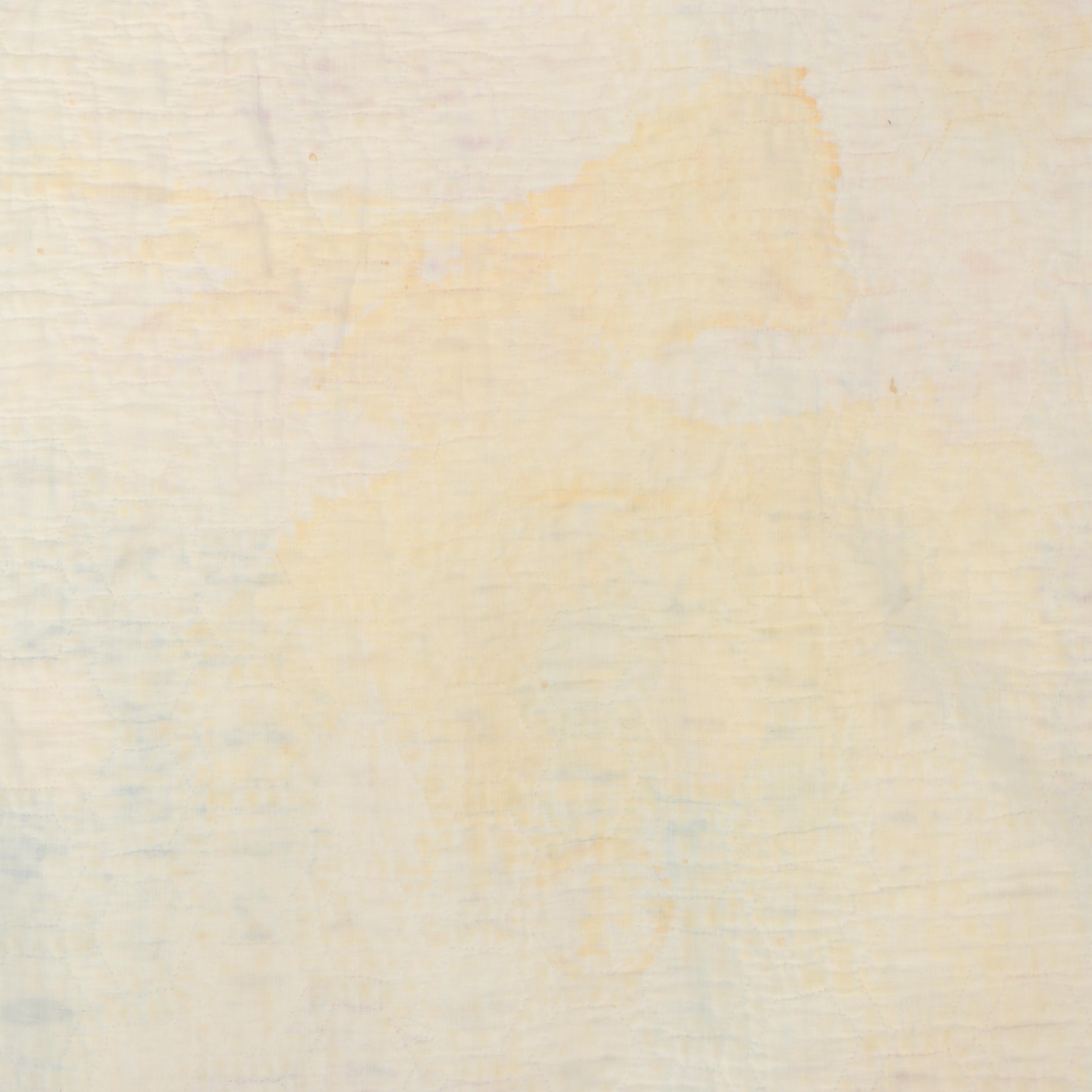 Handmade "Grandmother's Flower Garden" Pieced Cotton Quilt, Mid-20th C.