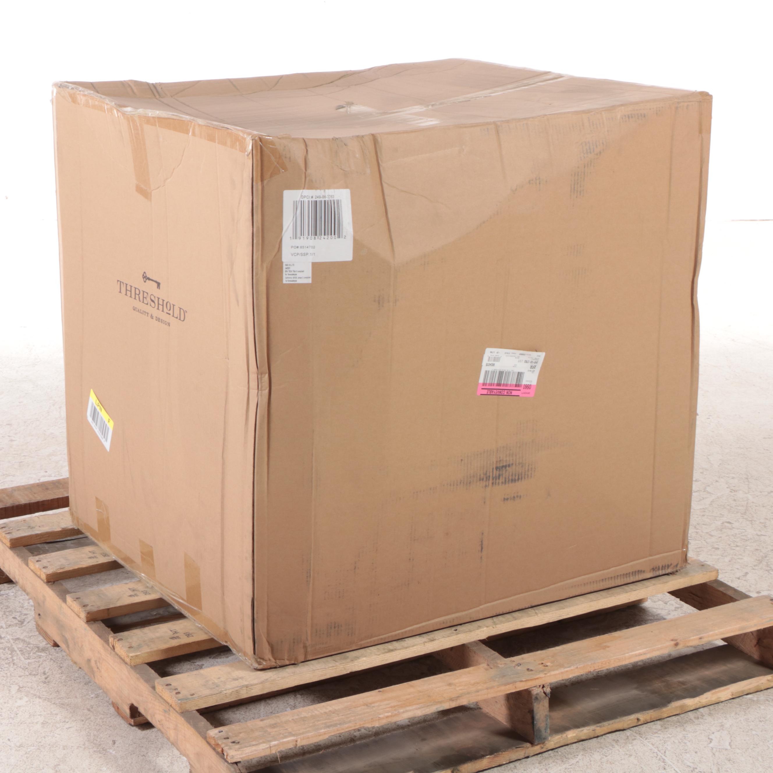 Threshold Cheswold Plaid Wingback Chair