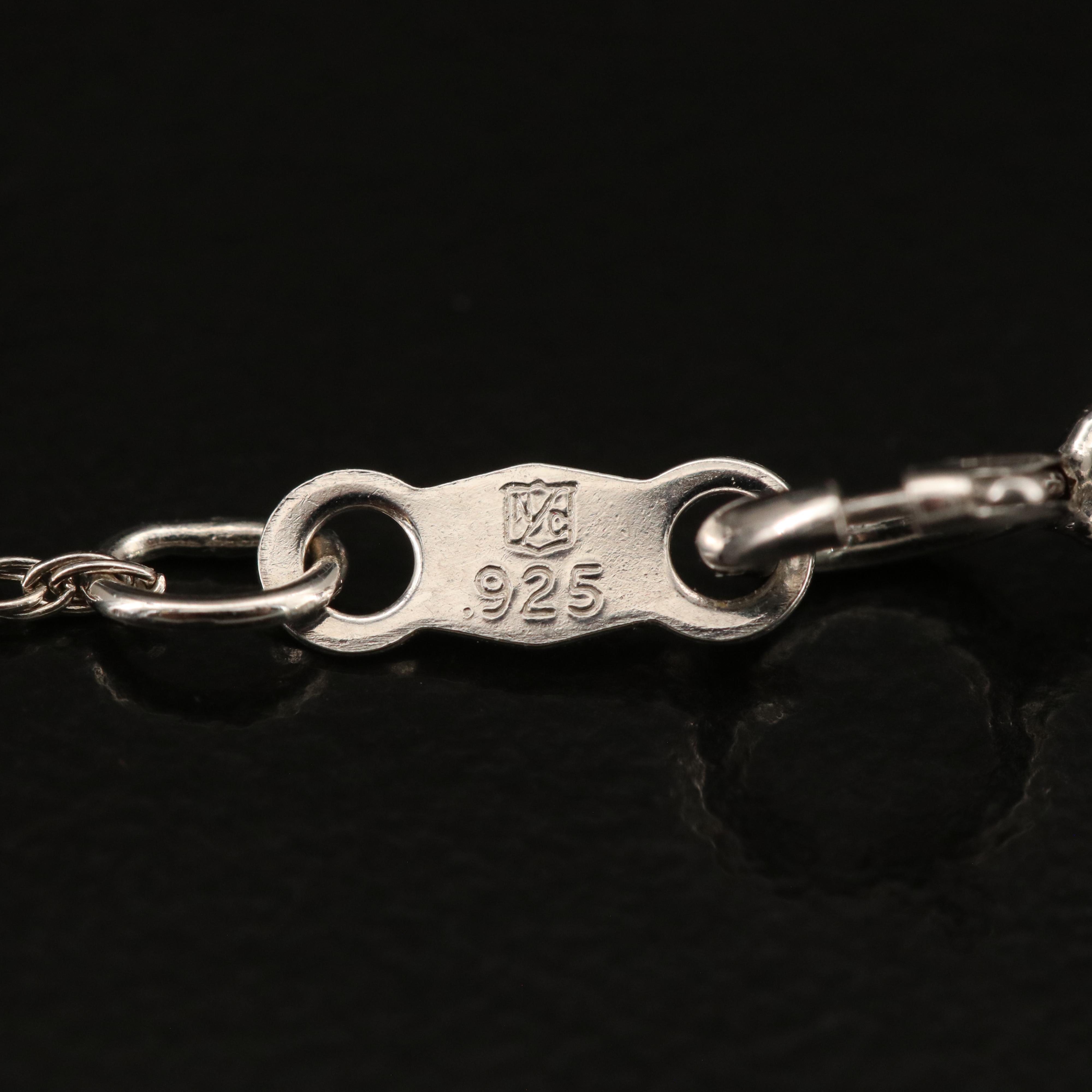 Sterling Diamond Infinity and Heart Pendant Necklace