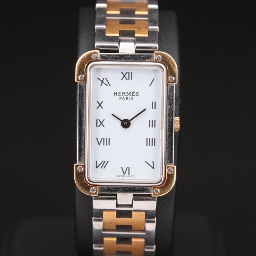 Hermès Two-Tone Stainless Steel Quartz Wristwatch
