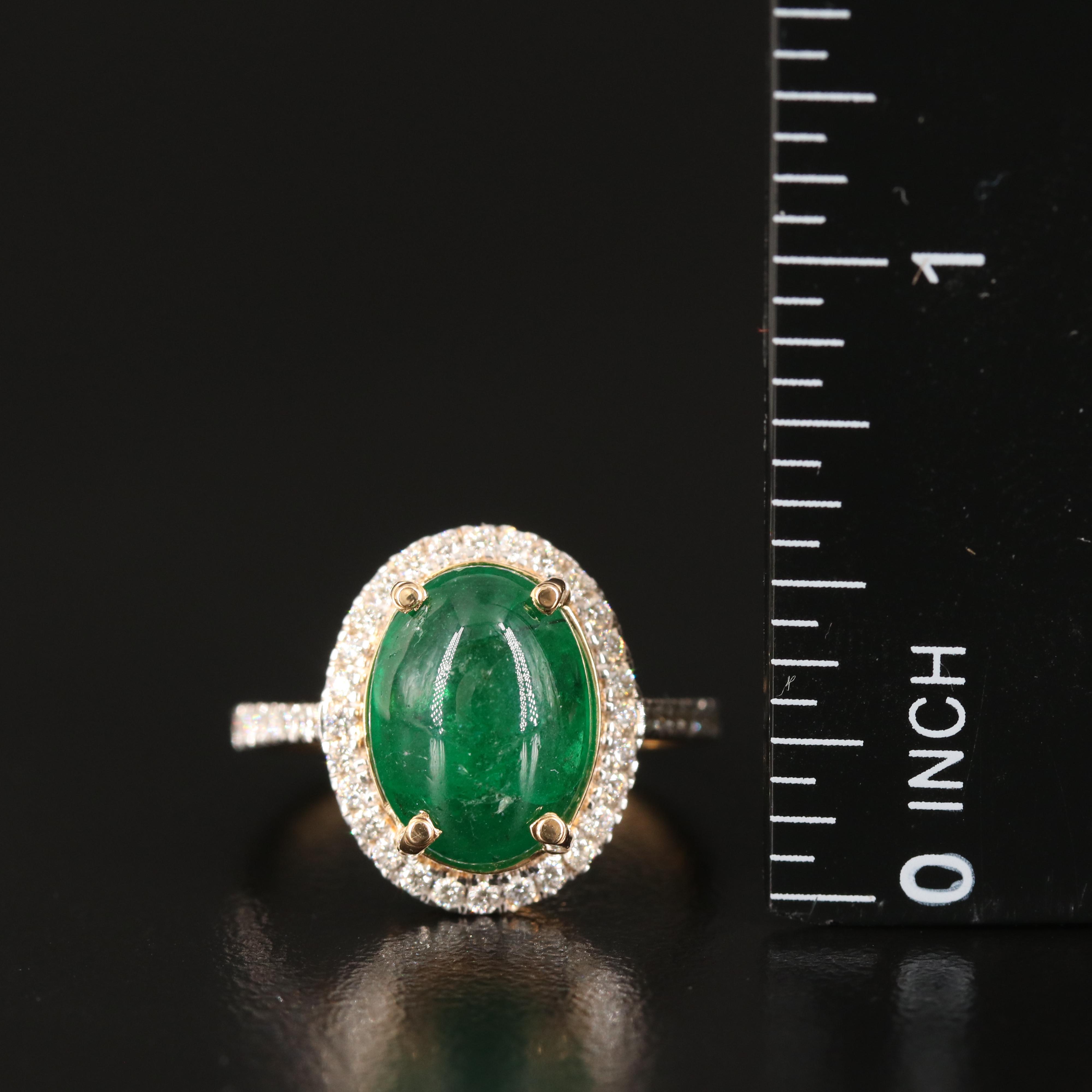 18K 3.72 Emerald and Diamond Ring