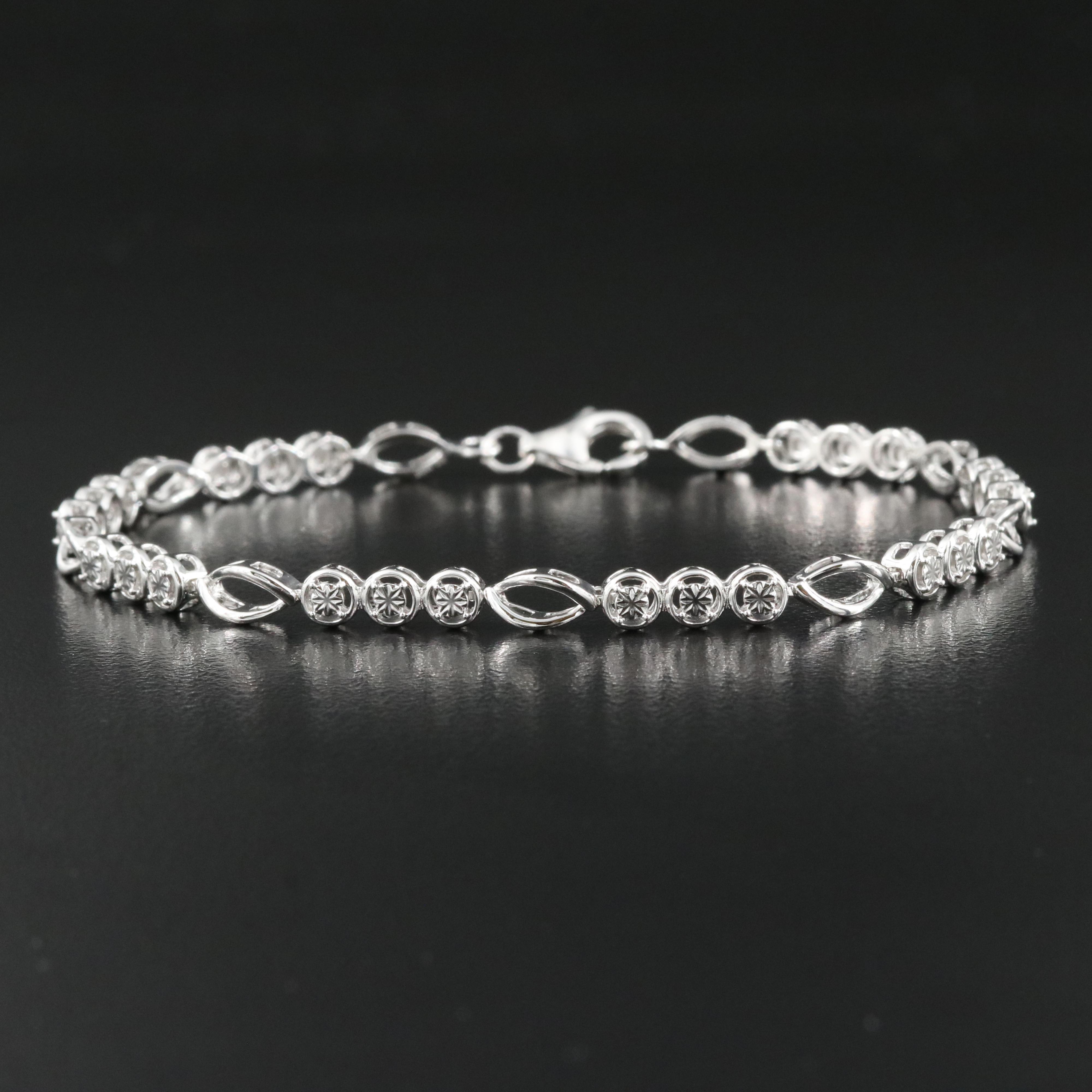 Sterling Diamond Bracelet