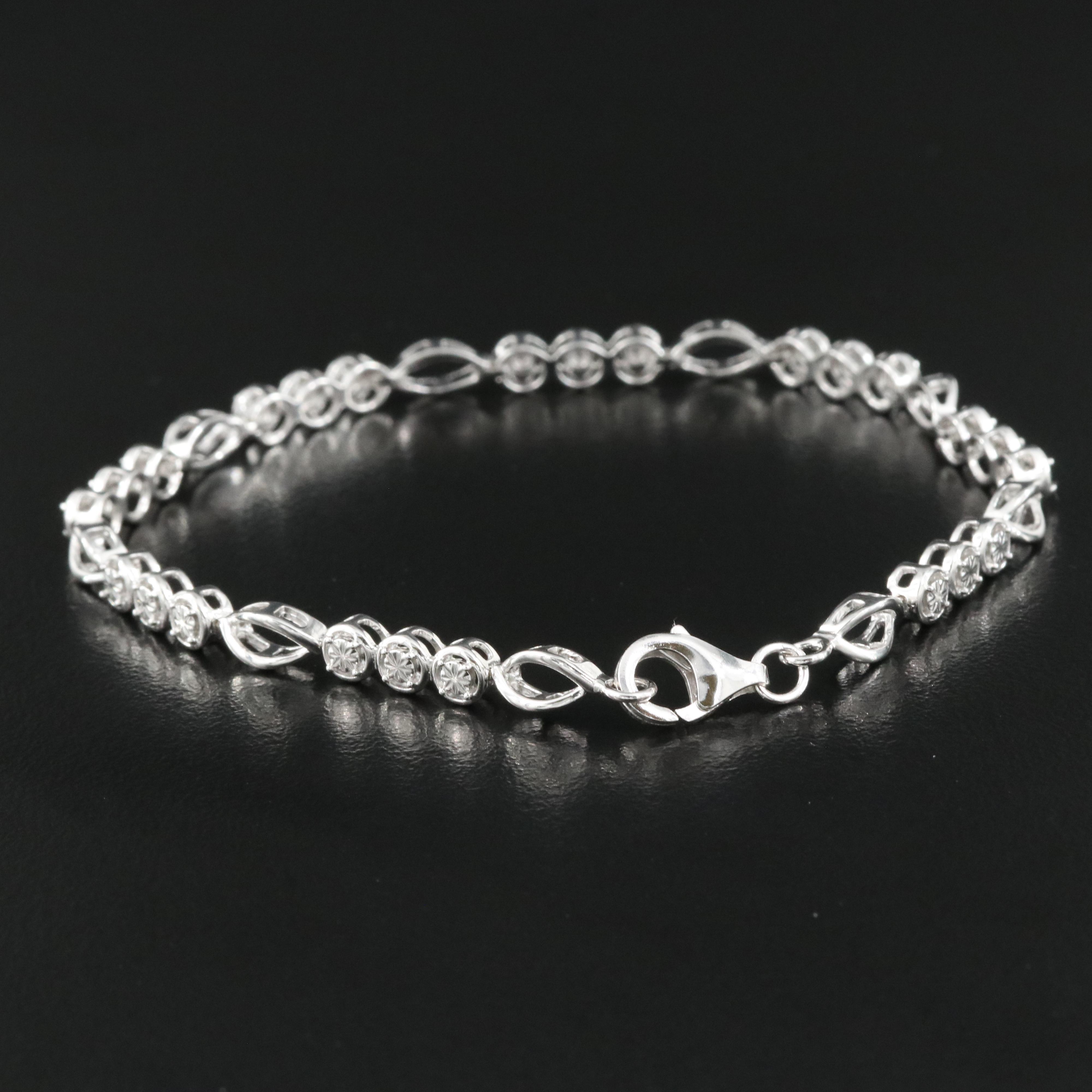 Sterling Diamond Bracelet