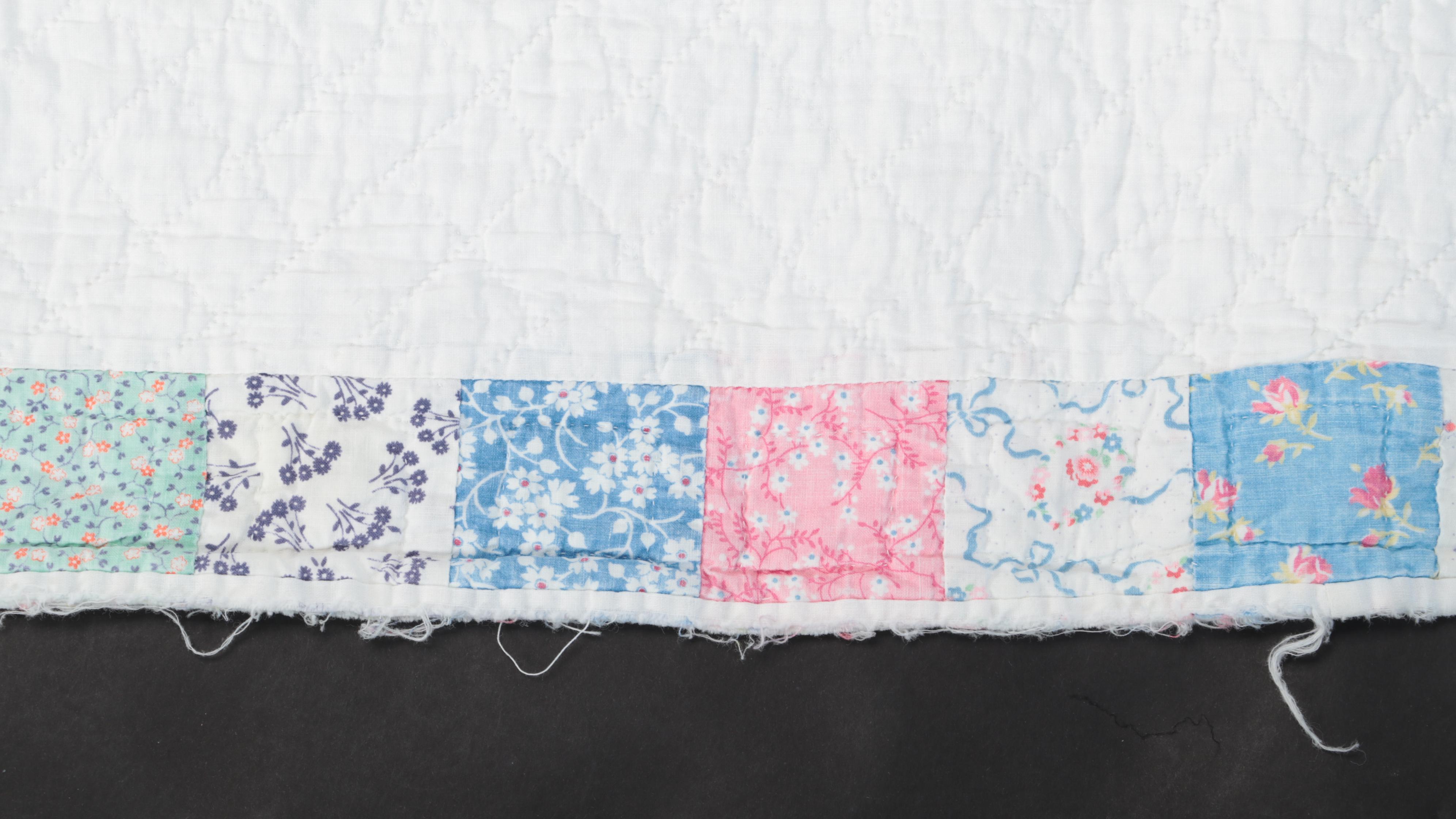 Handmade and Pieced Cotton Quilt