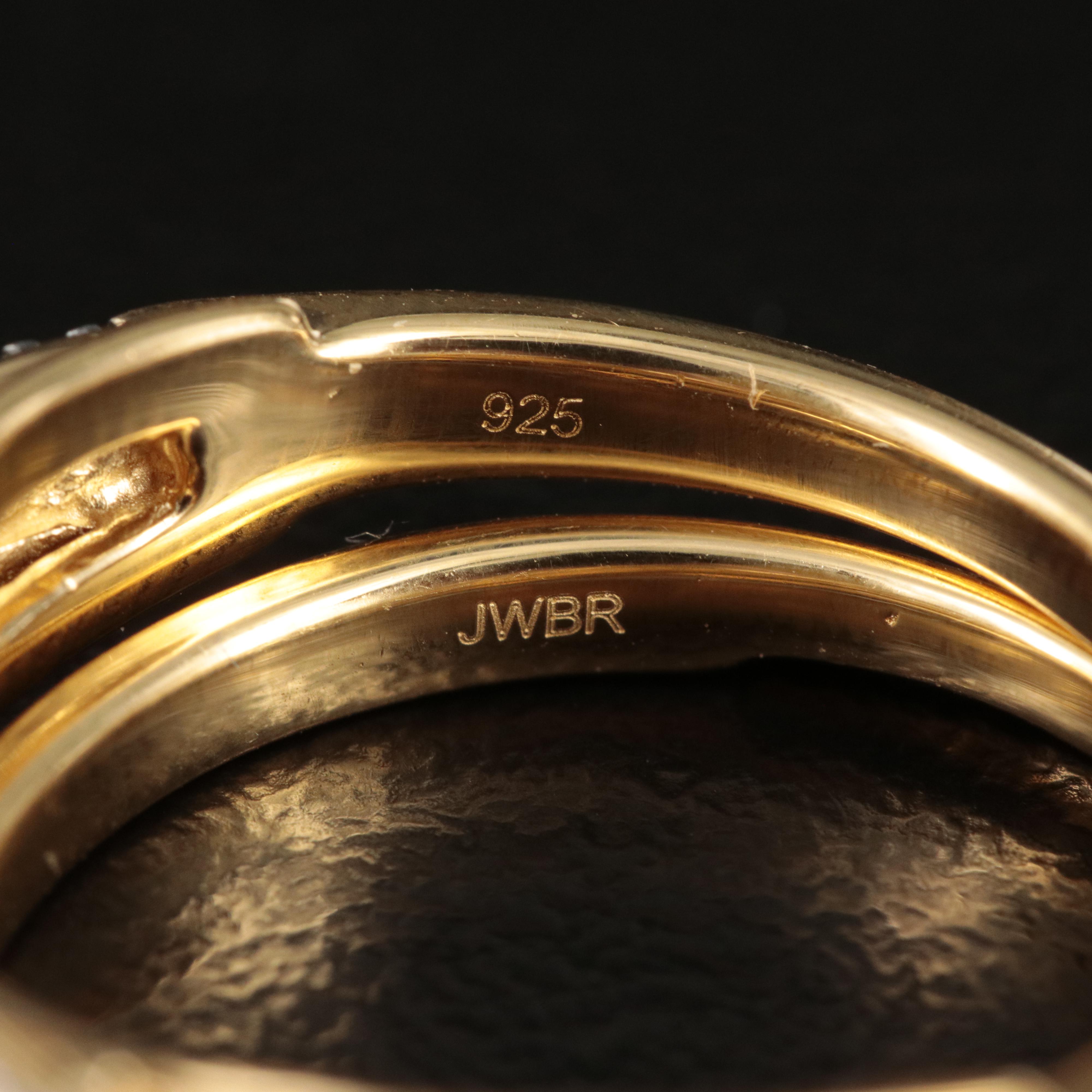 Sterling Diamond Ring Set