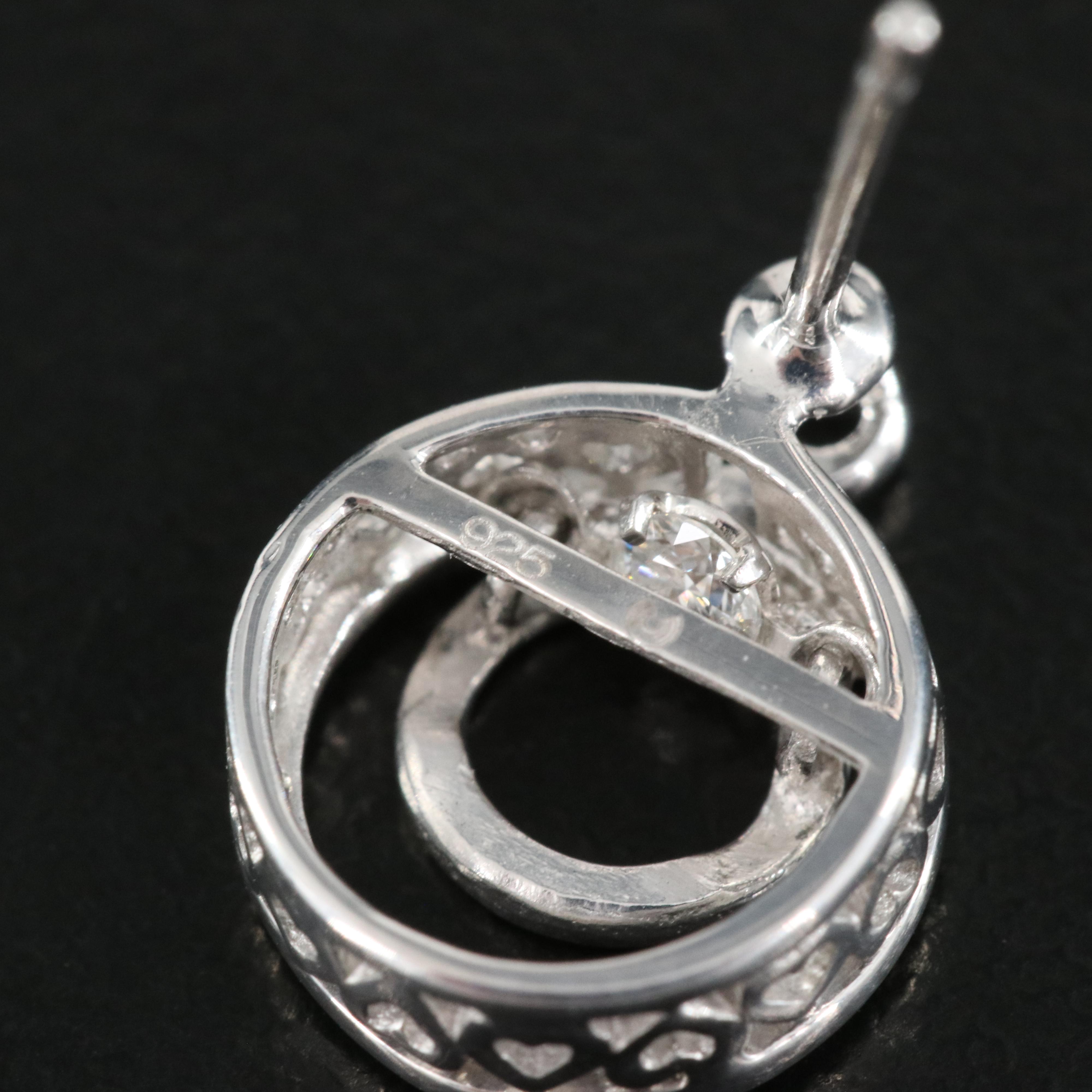 Sterling Diamond En Tremblant Earrings