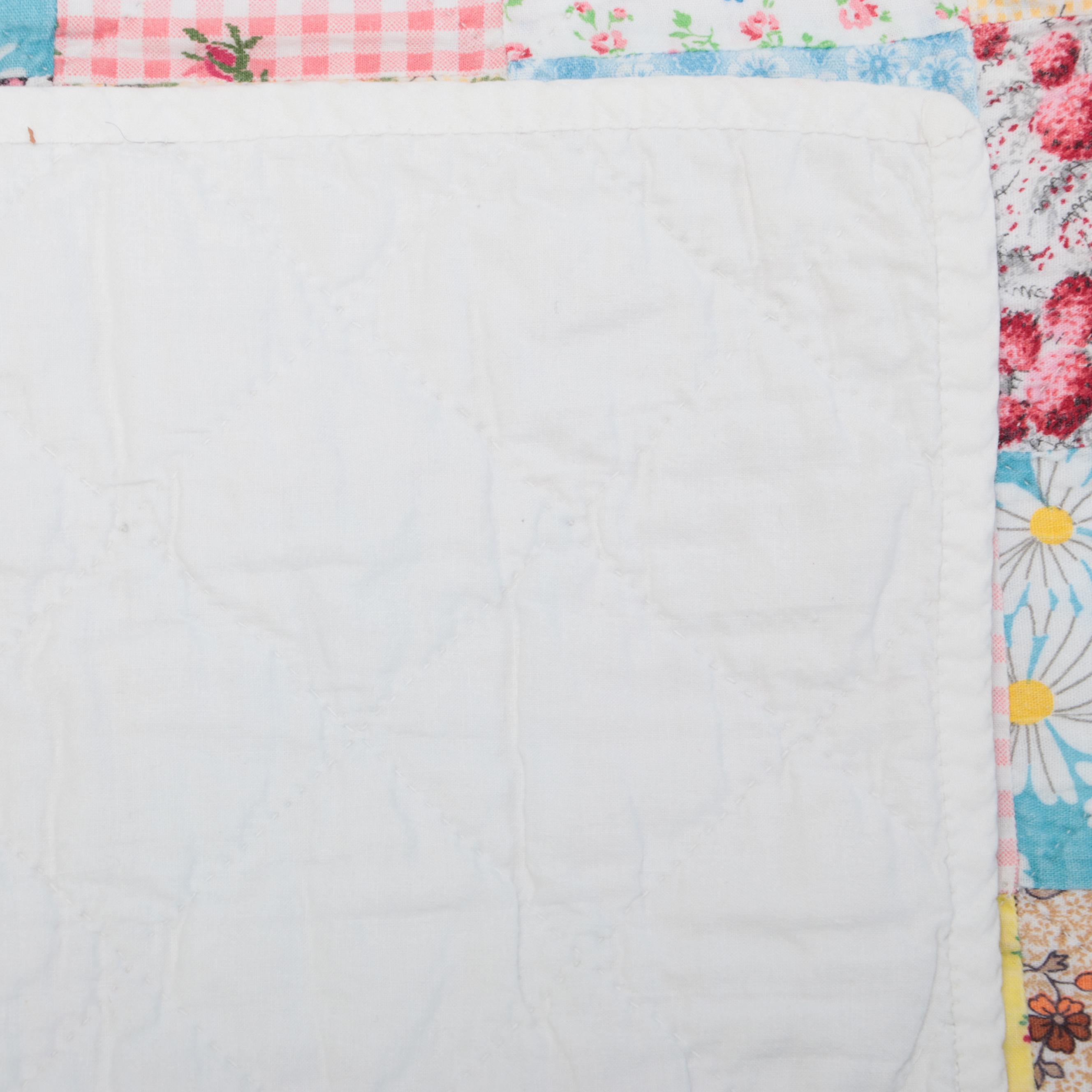 Hand-Pieced Cotton Baby Quilt