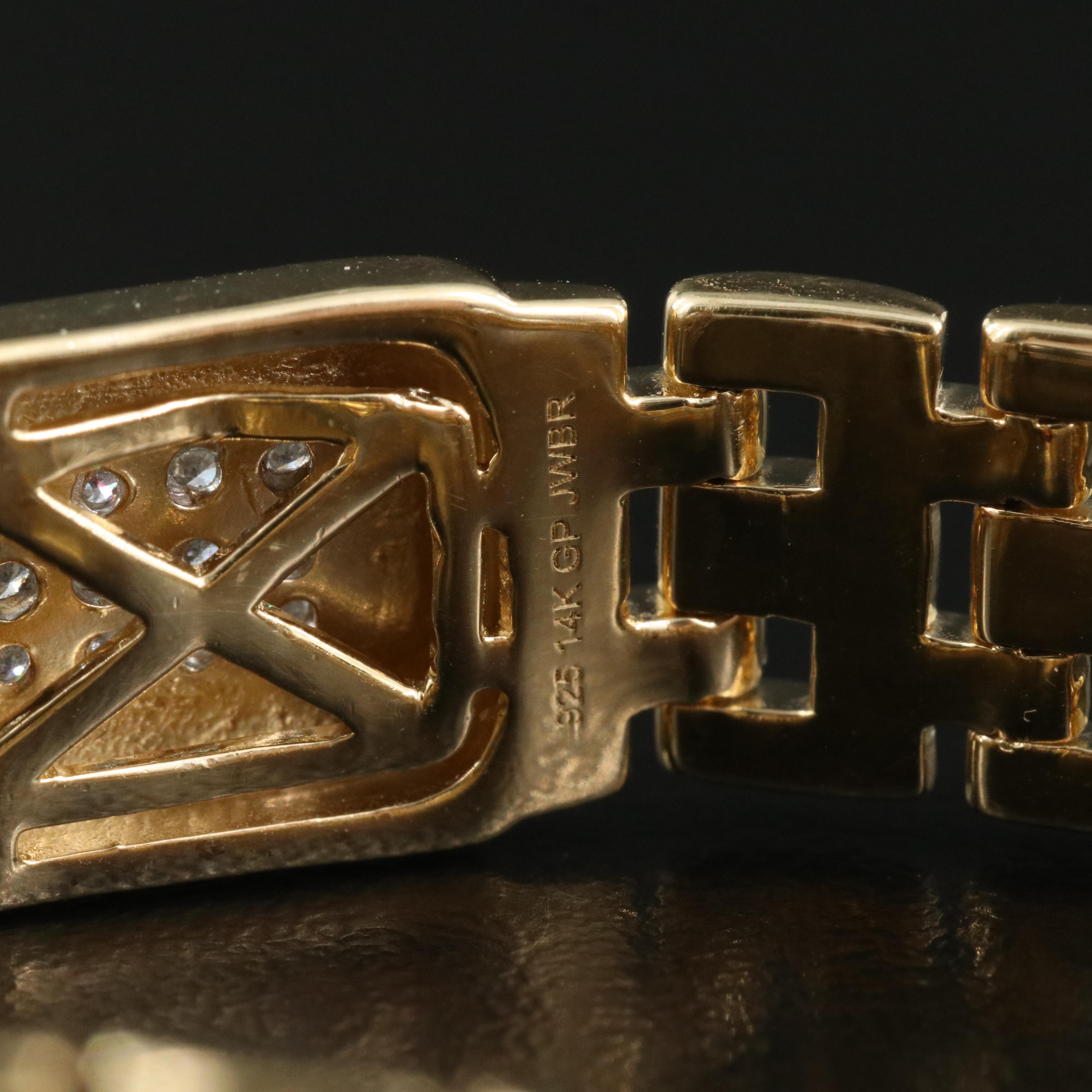 Sterling 1.04 CTW Diamond ID Bracelet