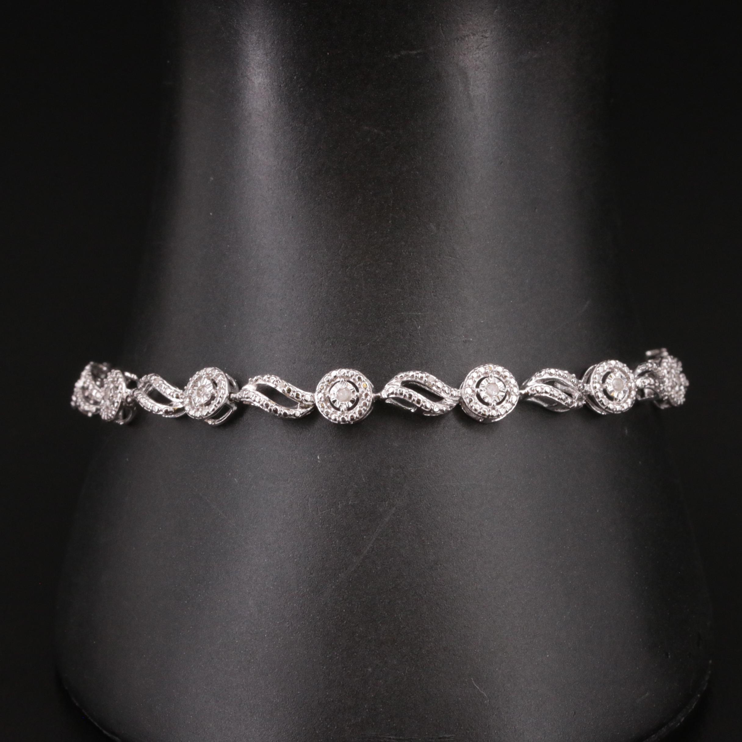 Sterling Diamond Bracelet