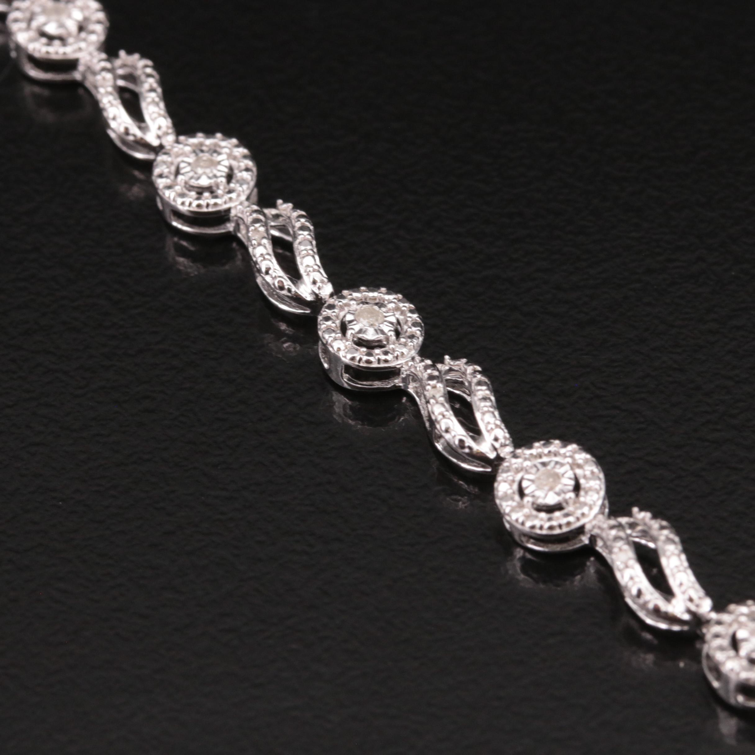 Sterling Diamond Bracelet