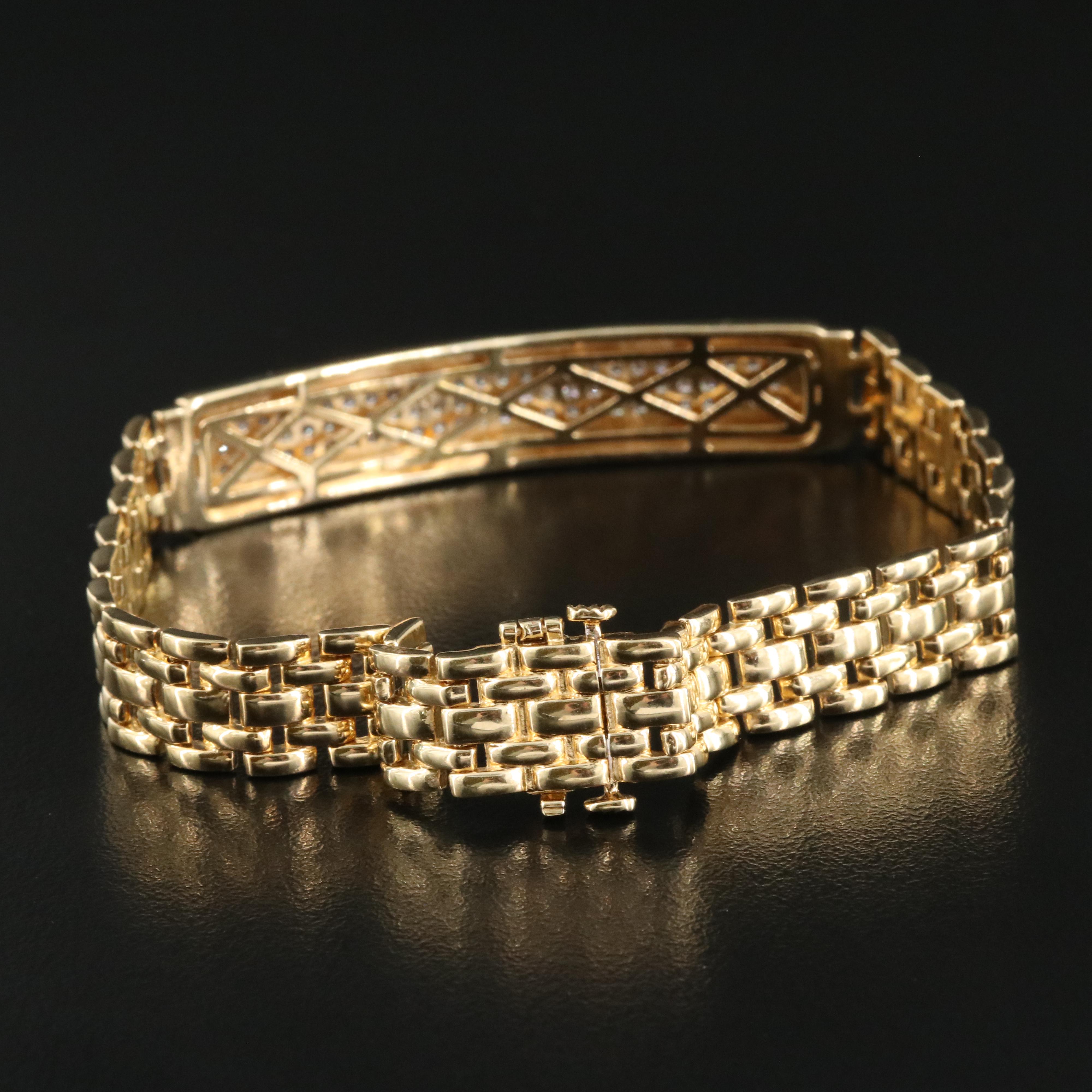 Sterling 1.04 CTW Diamond Identification Bracelet