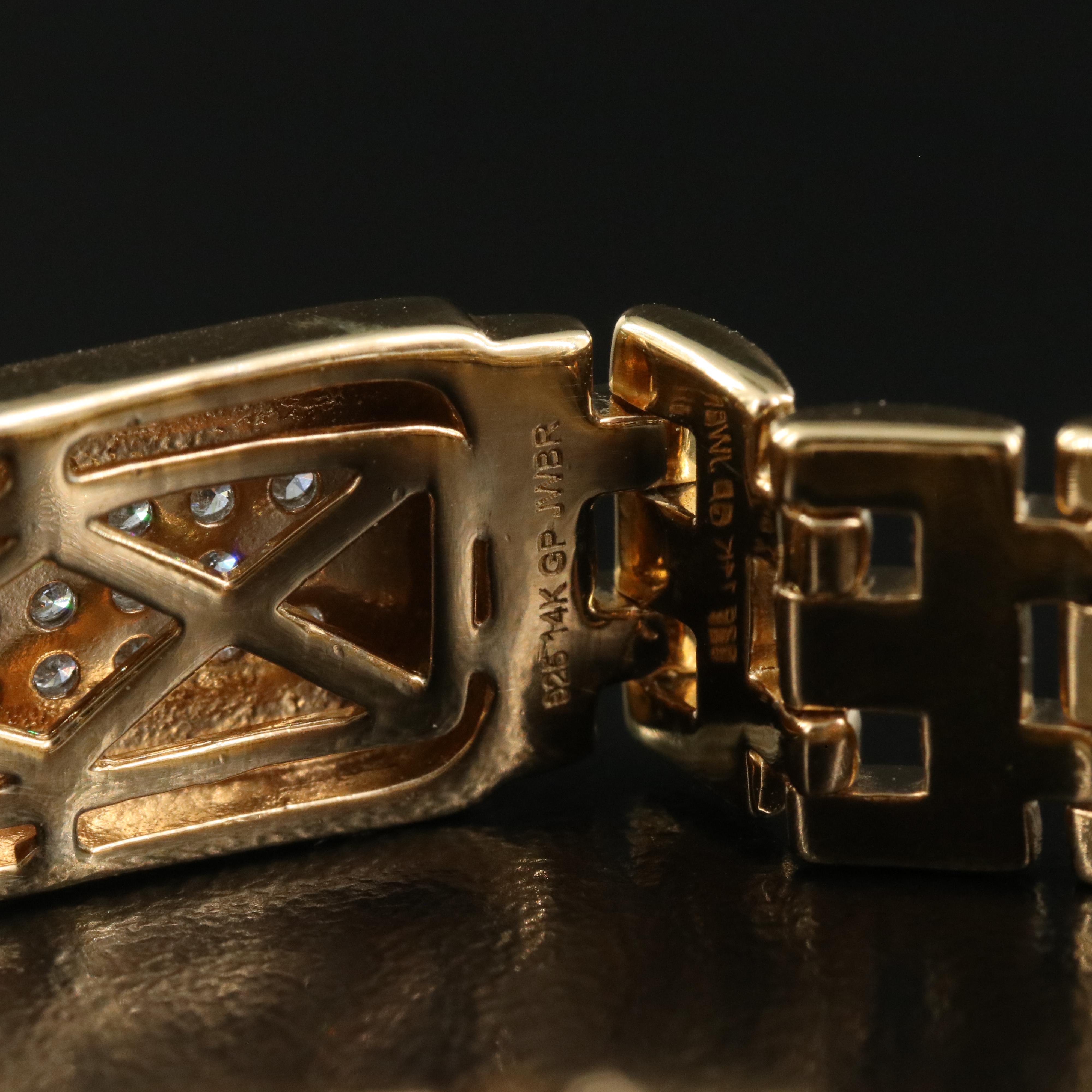 Sterling 1.04 CTW Diamond Identification Bracelet