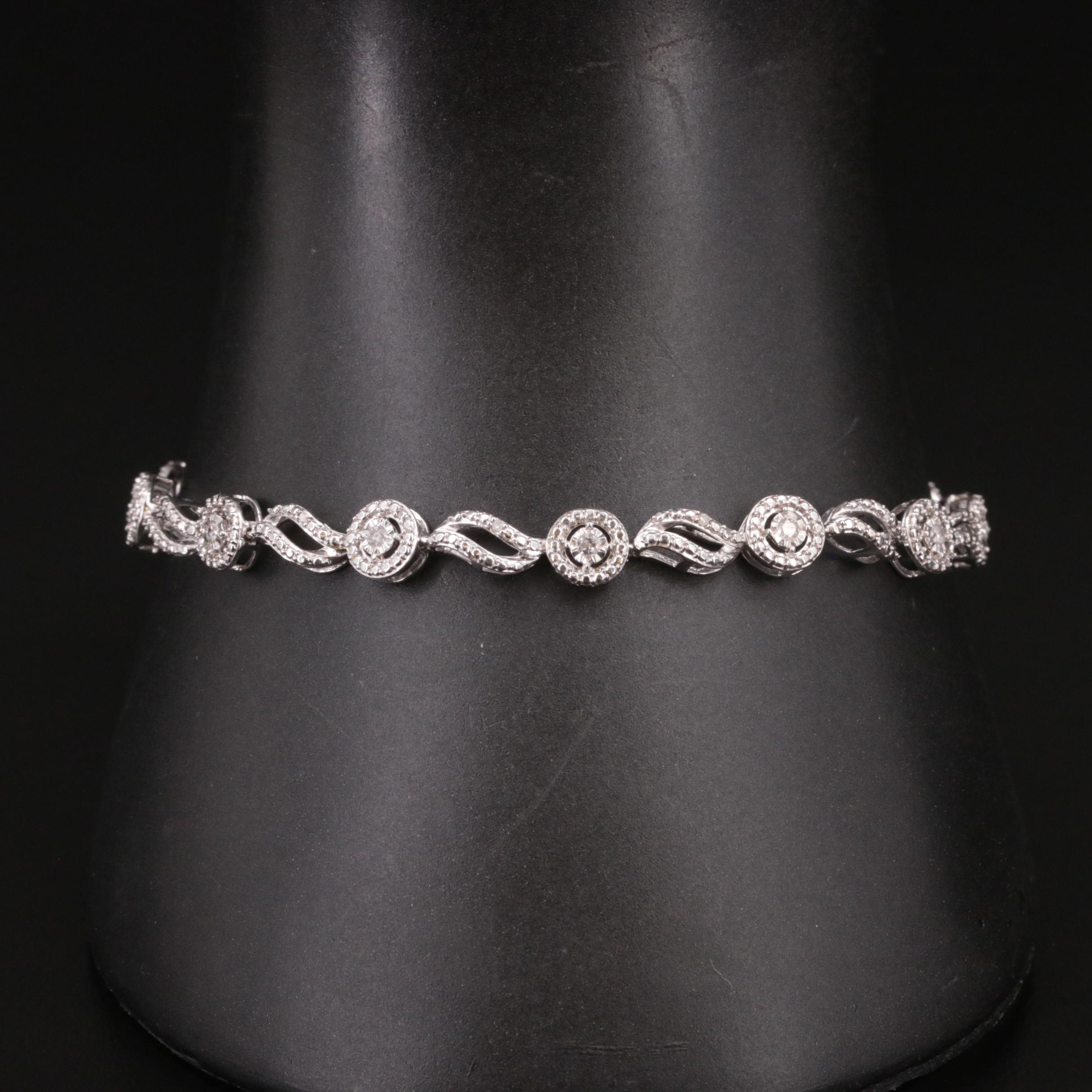 Sterling Diamond Bracelet