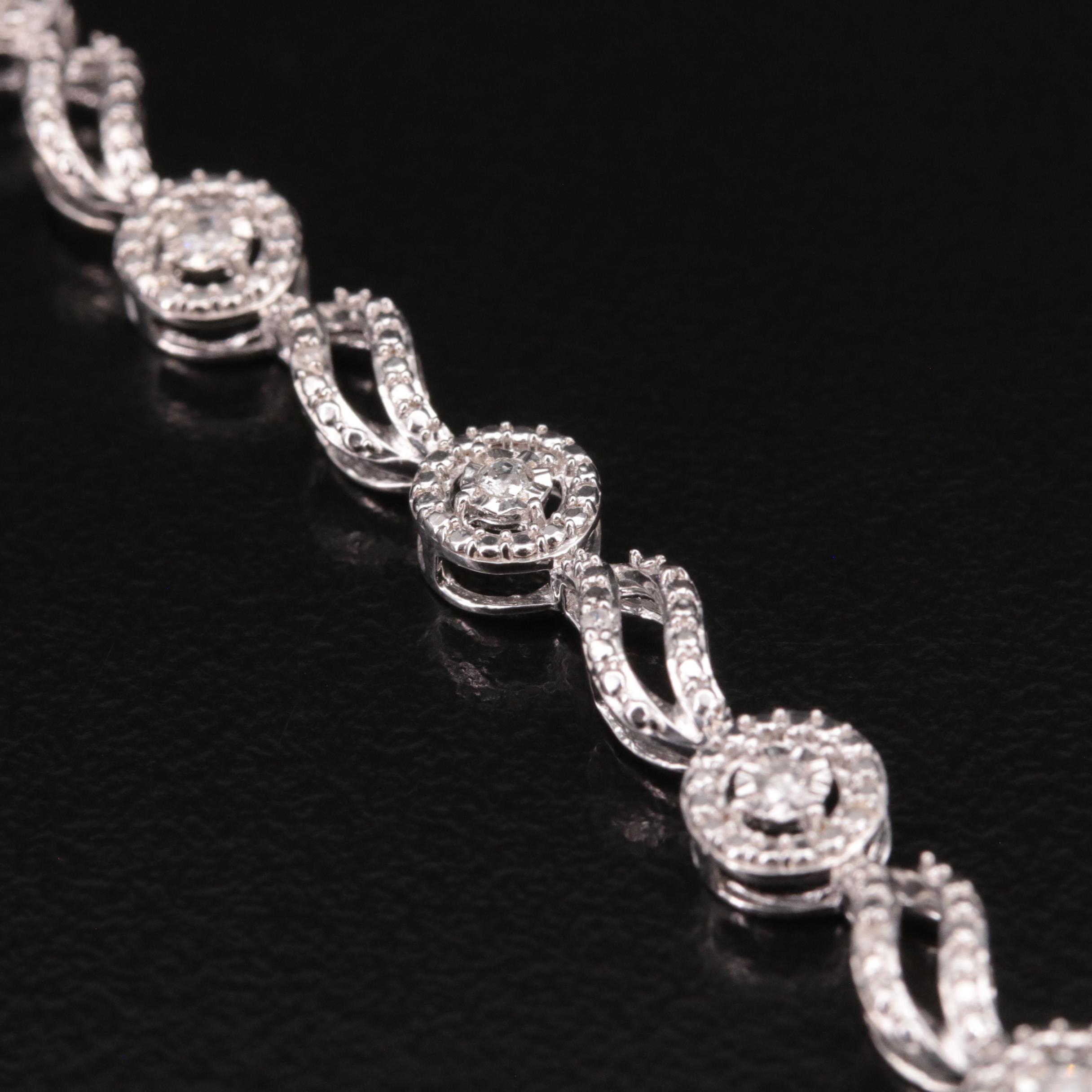 Sterling Diamond Bracelet